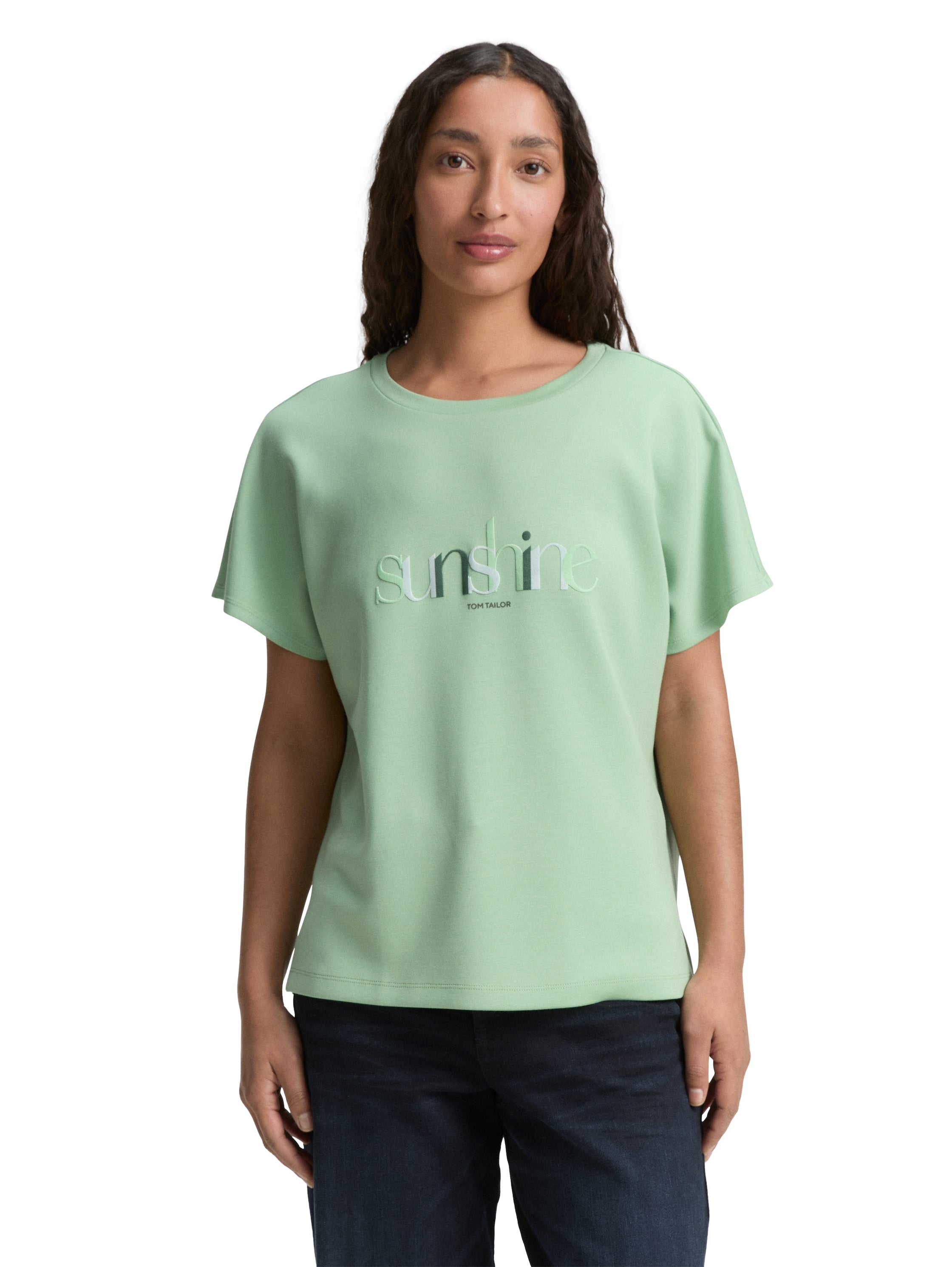 Tom Tailor Denim T-Shirt Damen Print Scuba-Stoff