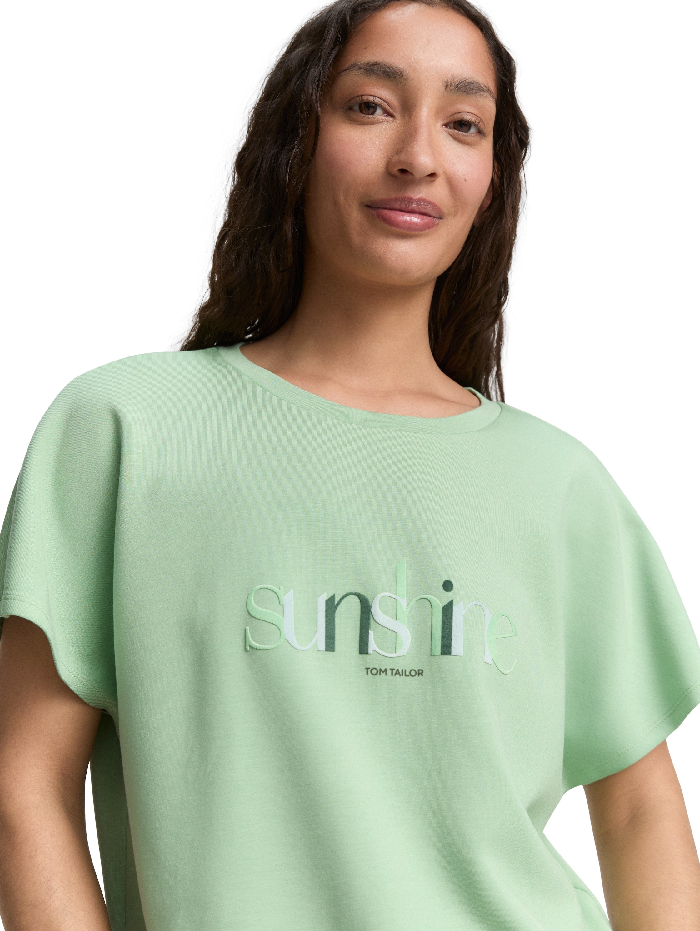 Tom Tailor Denim T-Shirt Damen Print Scuba-Stoff
