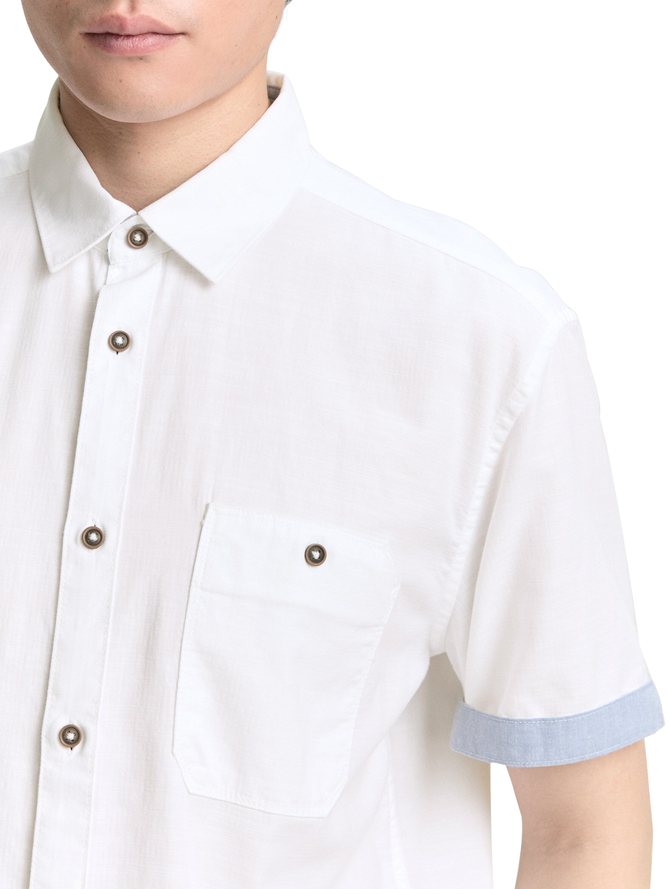 Tom Tailor Denim Hemd Erwachsene Männlich Chambray-Detail