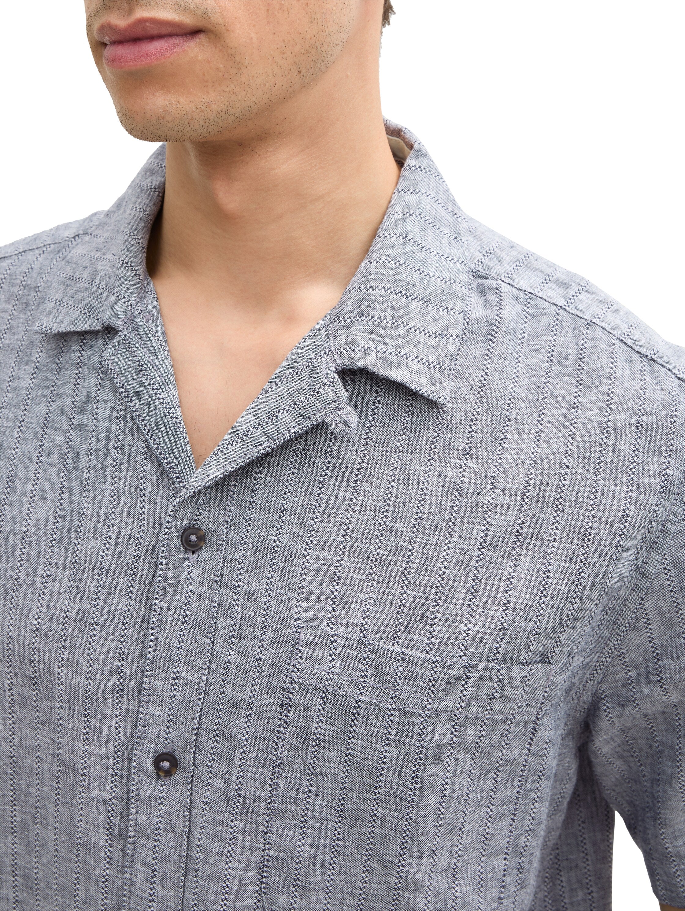 Tom Tailor Denim Leinen-Baumwoll-Hemd Erwachsene Leicht und Kühl
