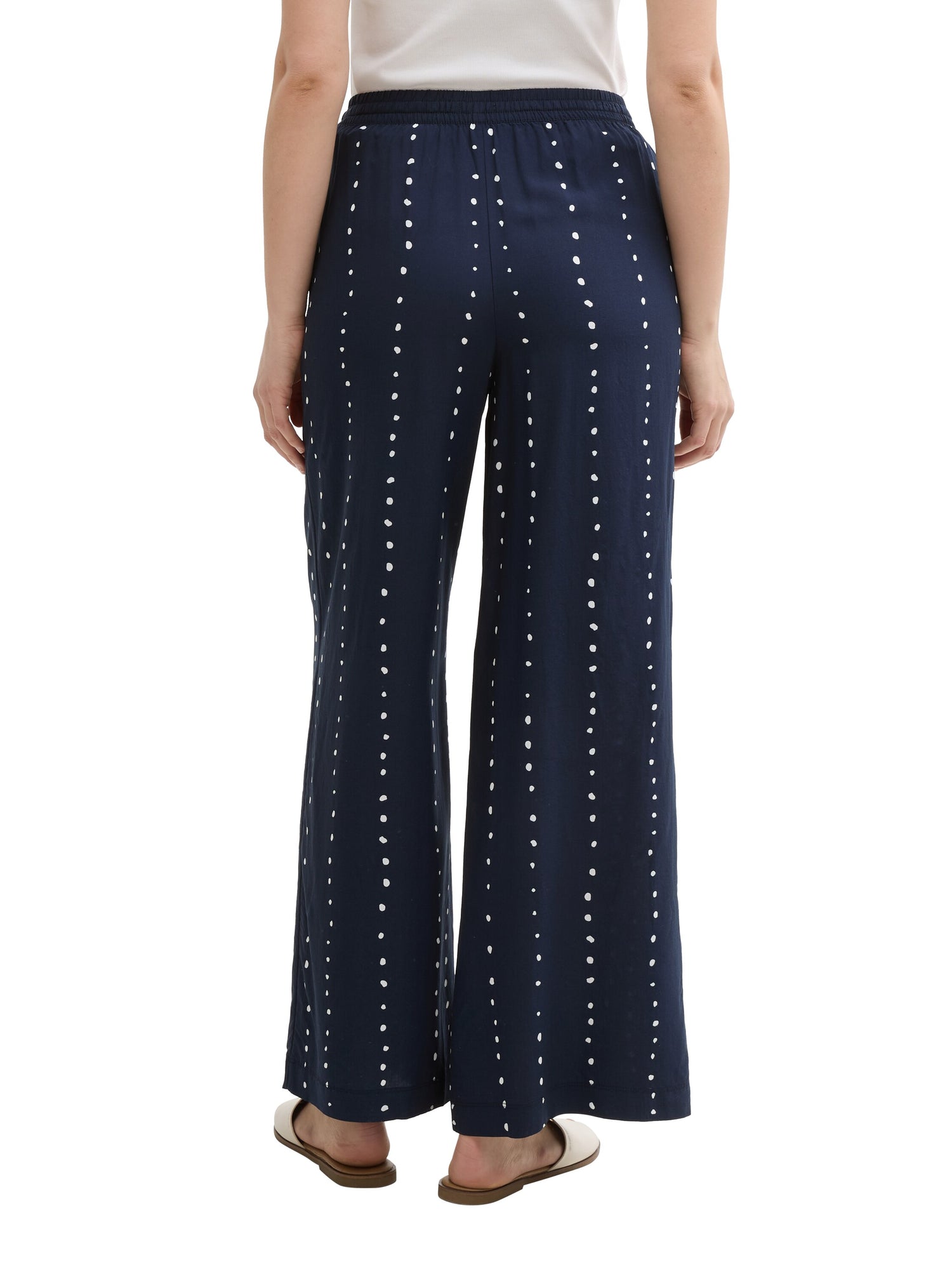 Tom Tailor Denim Weite Stoffhose für Erwachsene Weiblich aus Viskose-Lyocell-Mix