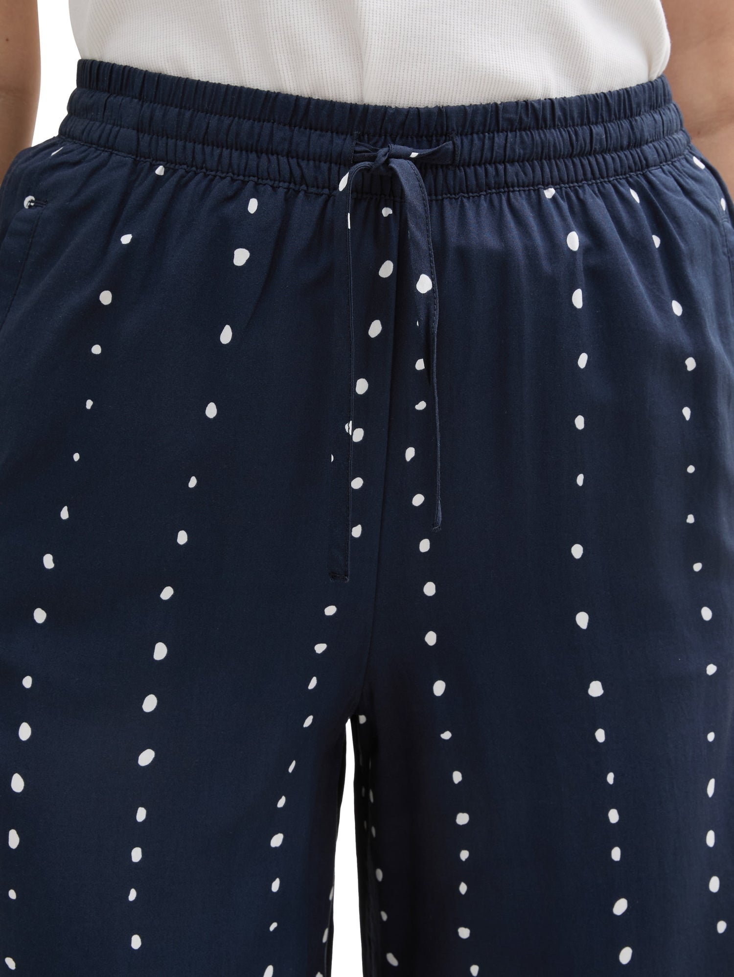 Tom Tailor Denim Weite Stoffhose für Erwachsene Weiblich aus Viskose-Lyocell-Mix