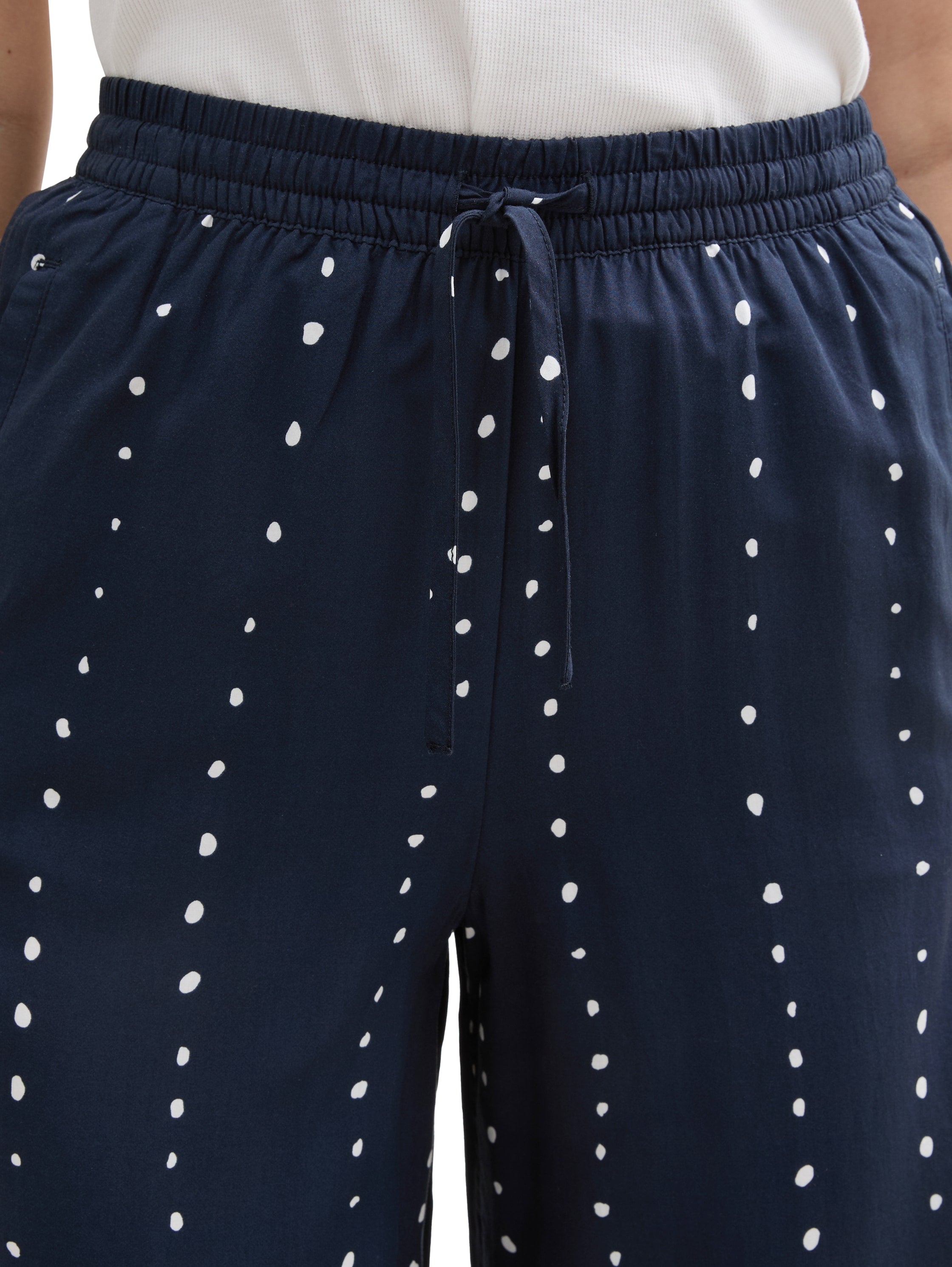 Tom Tailor Denim Weite Stoffhose für Erwachsene Weiblich aus Viskose-Lyocell-Mix