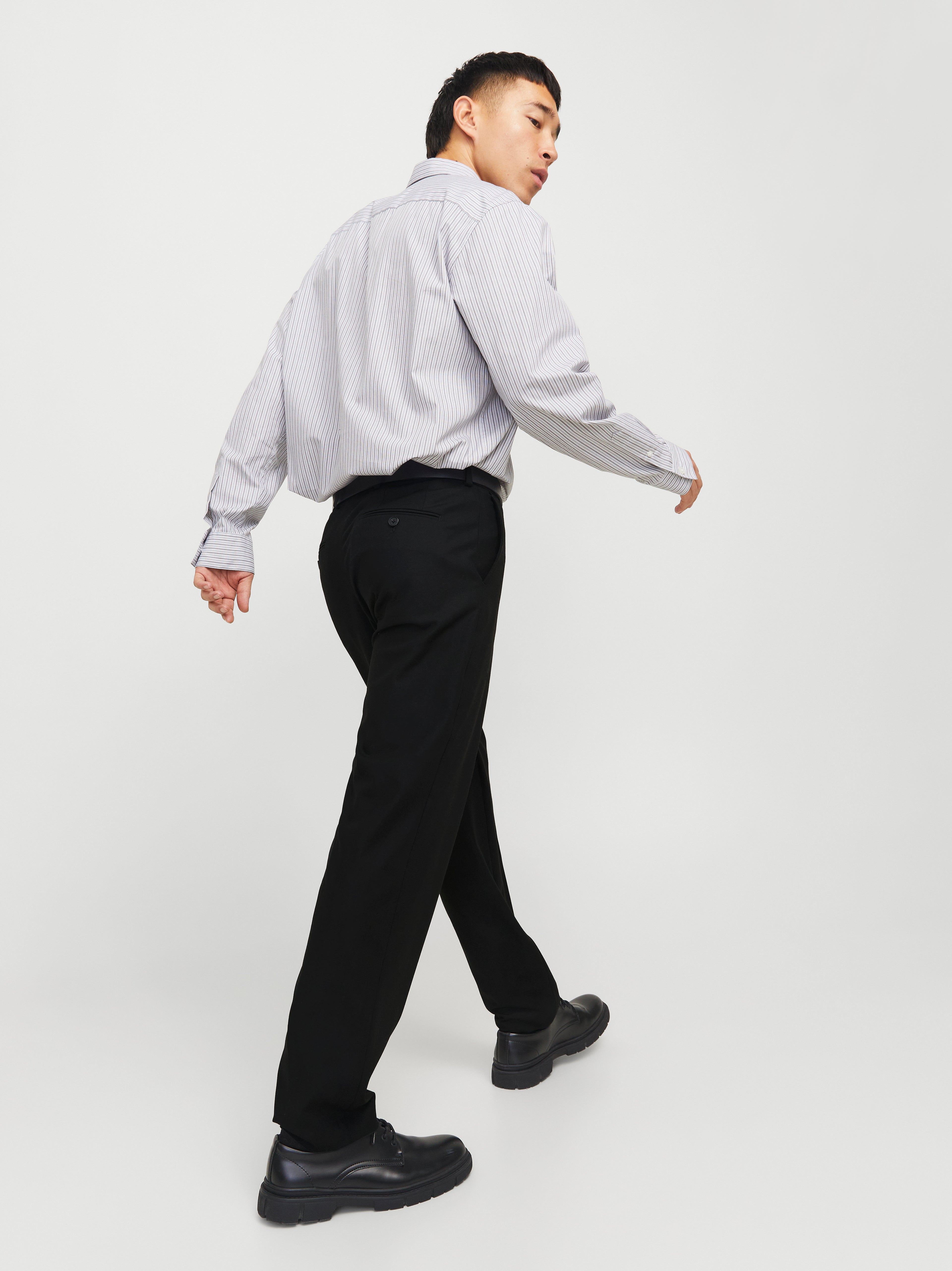 Twill Anzughose Herren Mid Rise Normal geschnitten