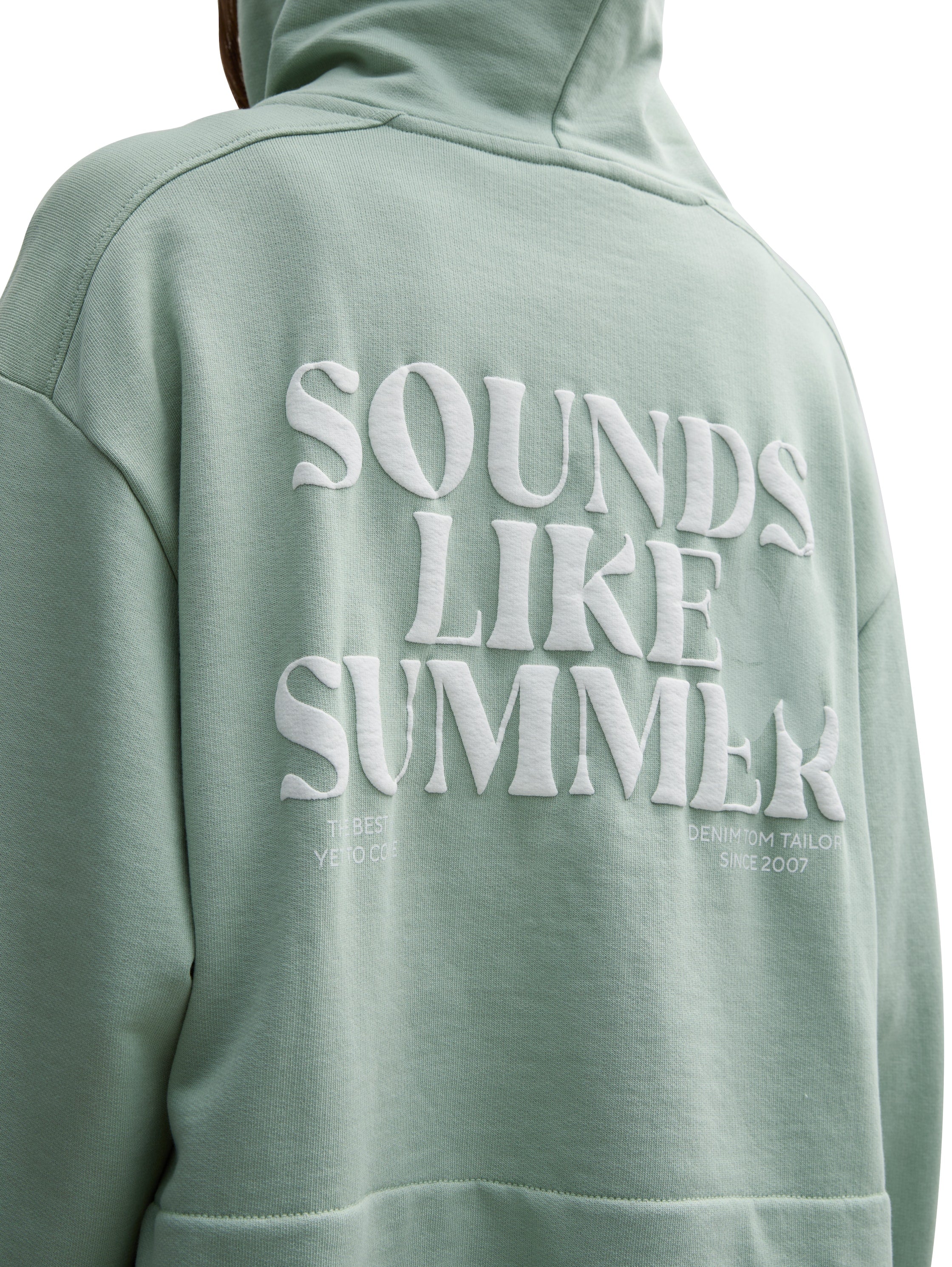 Tom Tailor Denim Hoodie Sweatshirtjacke für Frauen mit Print