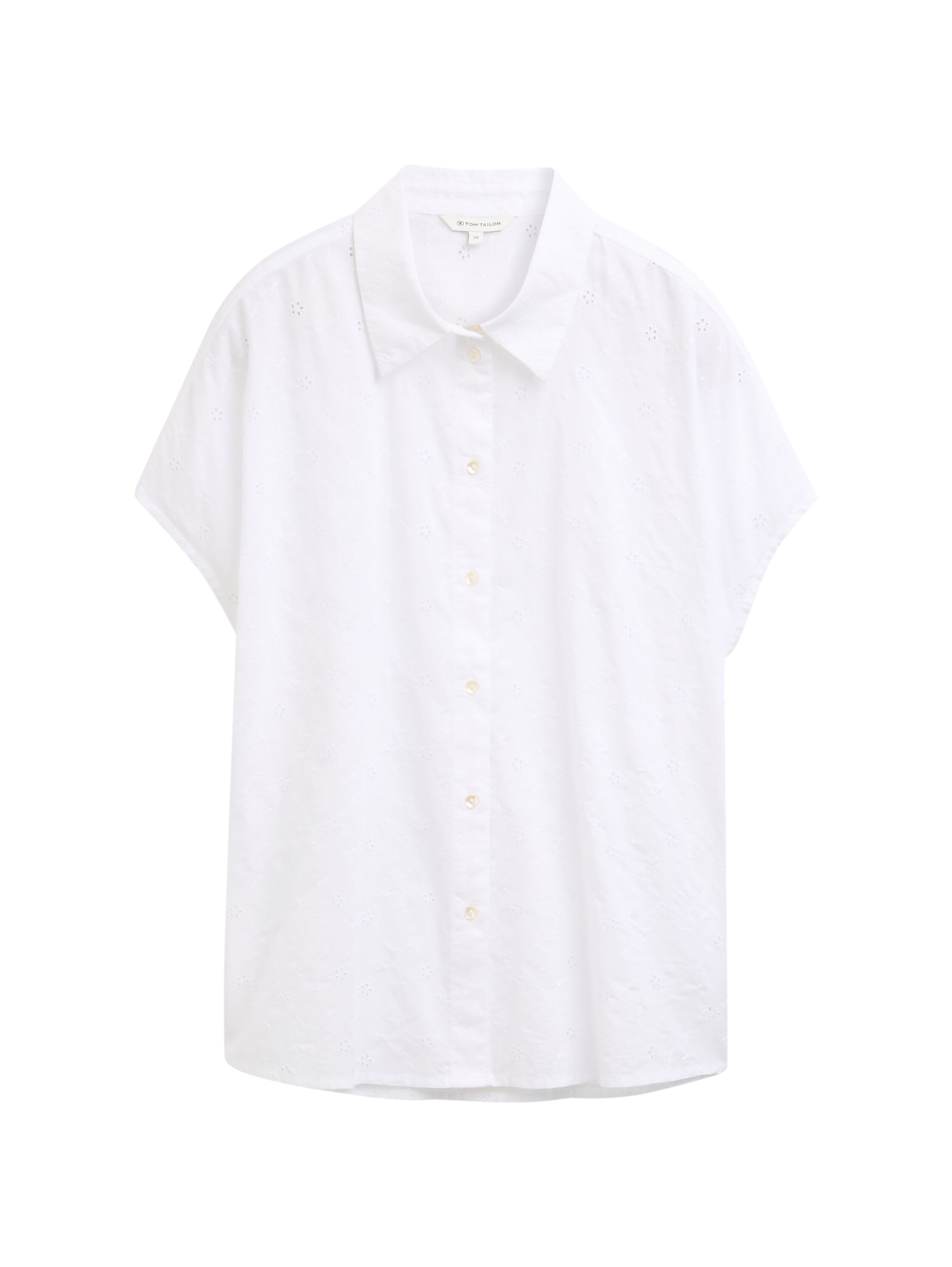 Tom Tailor Denim Bluse aus Baumwolle mit floralen Stickereien für Erwachsene