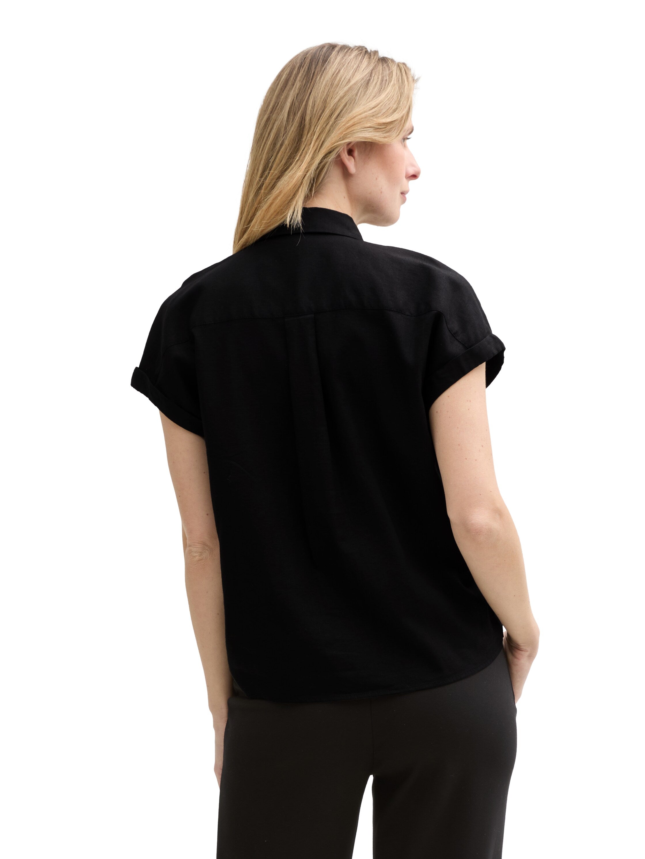 Tom Tailor Denim Loose Fit Leinenbluse Damen Leicht und Kühl