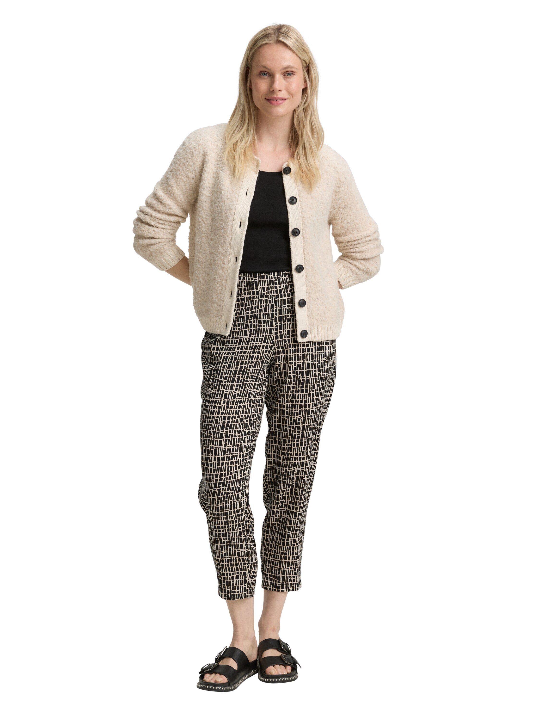 Tom Tailor Denim Female Hose Leichte Stoffhose mit elastischem Bund