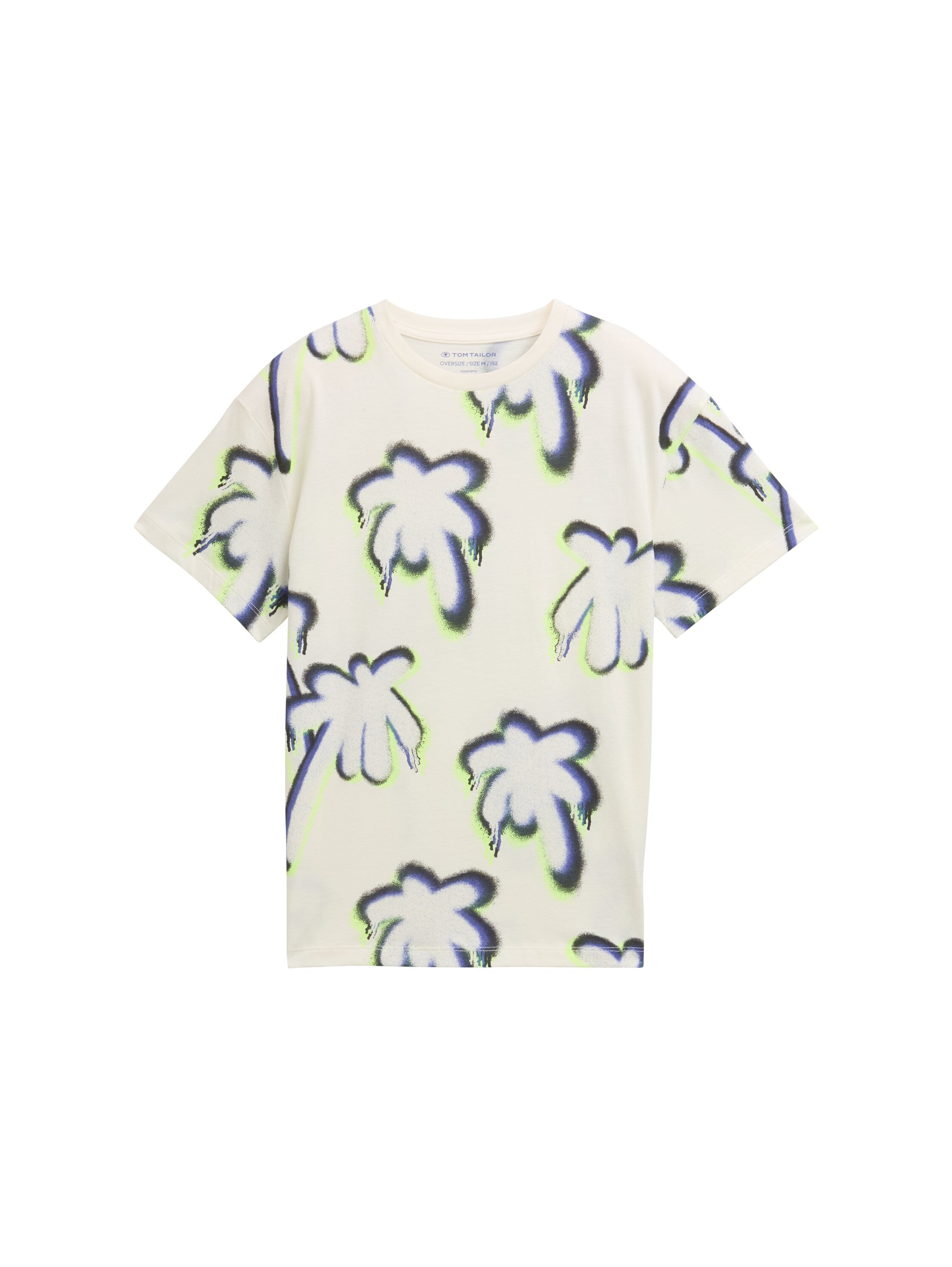 Tom Tailor Denim Male & Female Oversize T-Shirt Kinder Männlich mit sprayed palm tree design