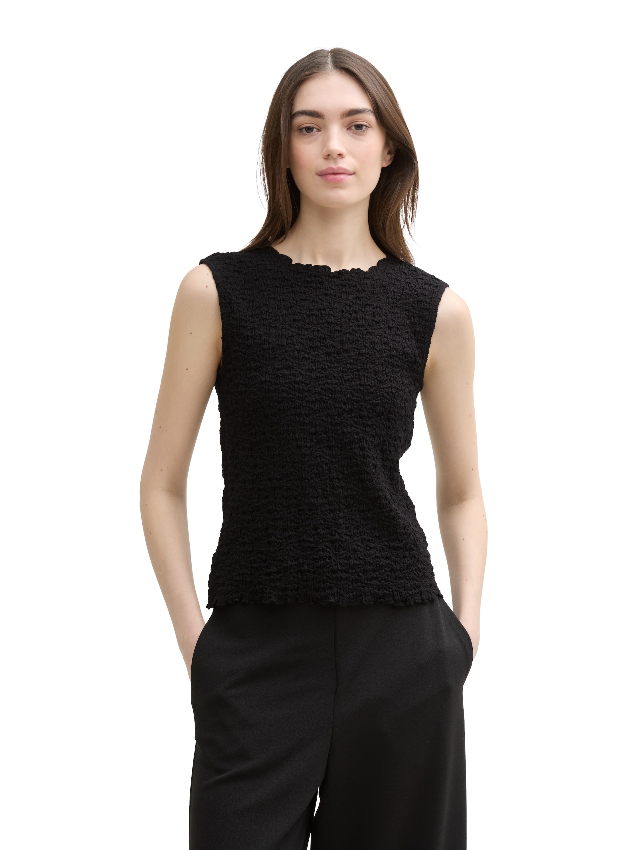 Tom Tailor Denim Top in Knitter-Optik für Damen