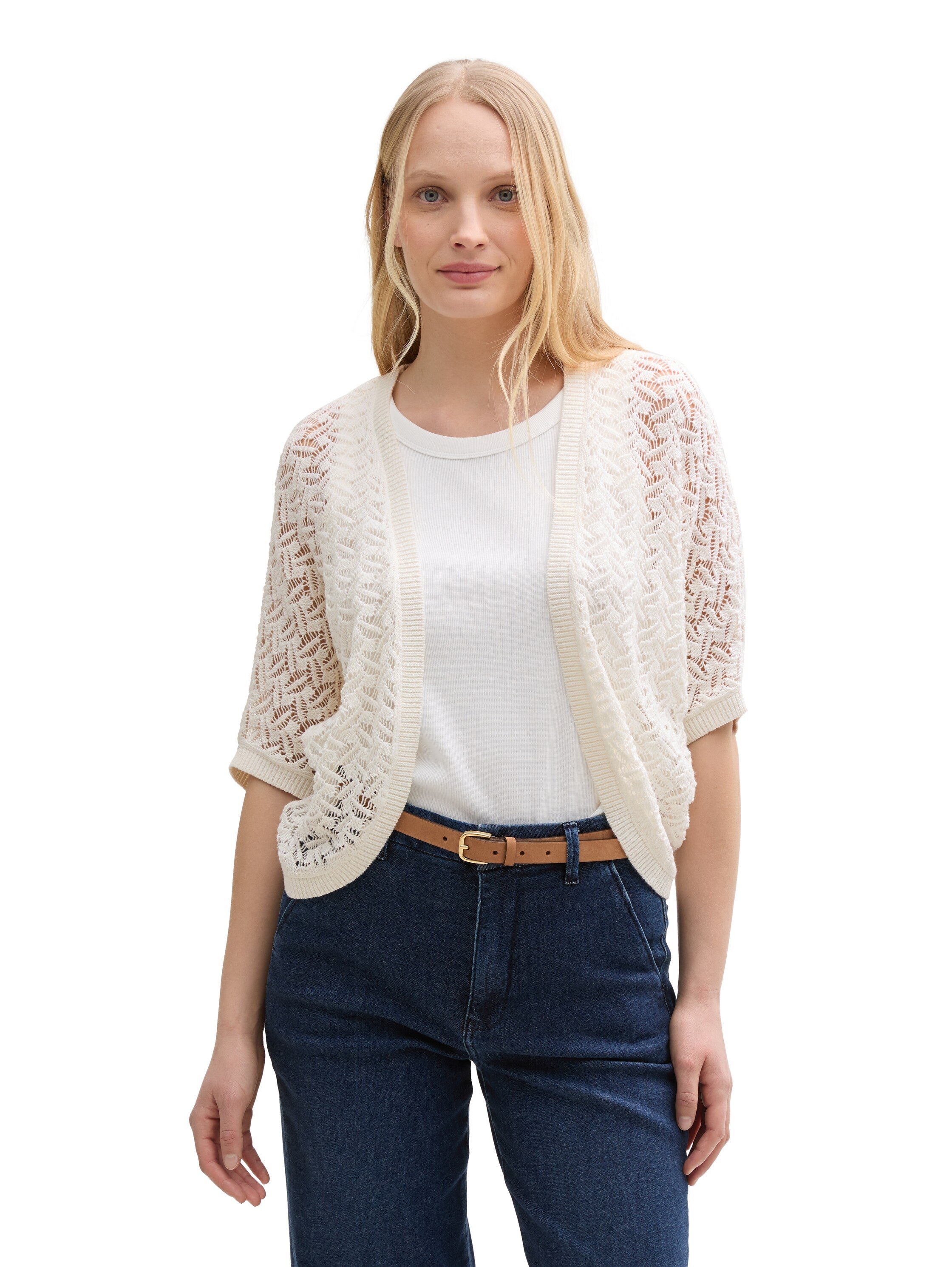 Tom Tailor Denim Female Strickbolero Baumwolle