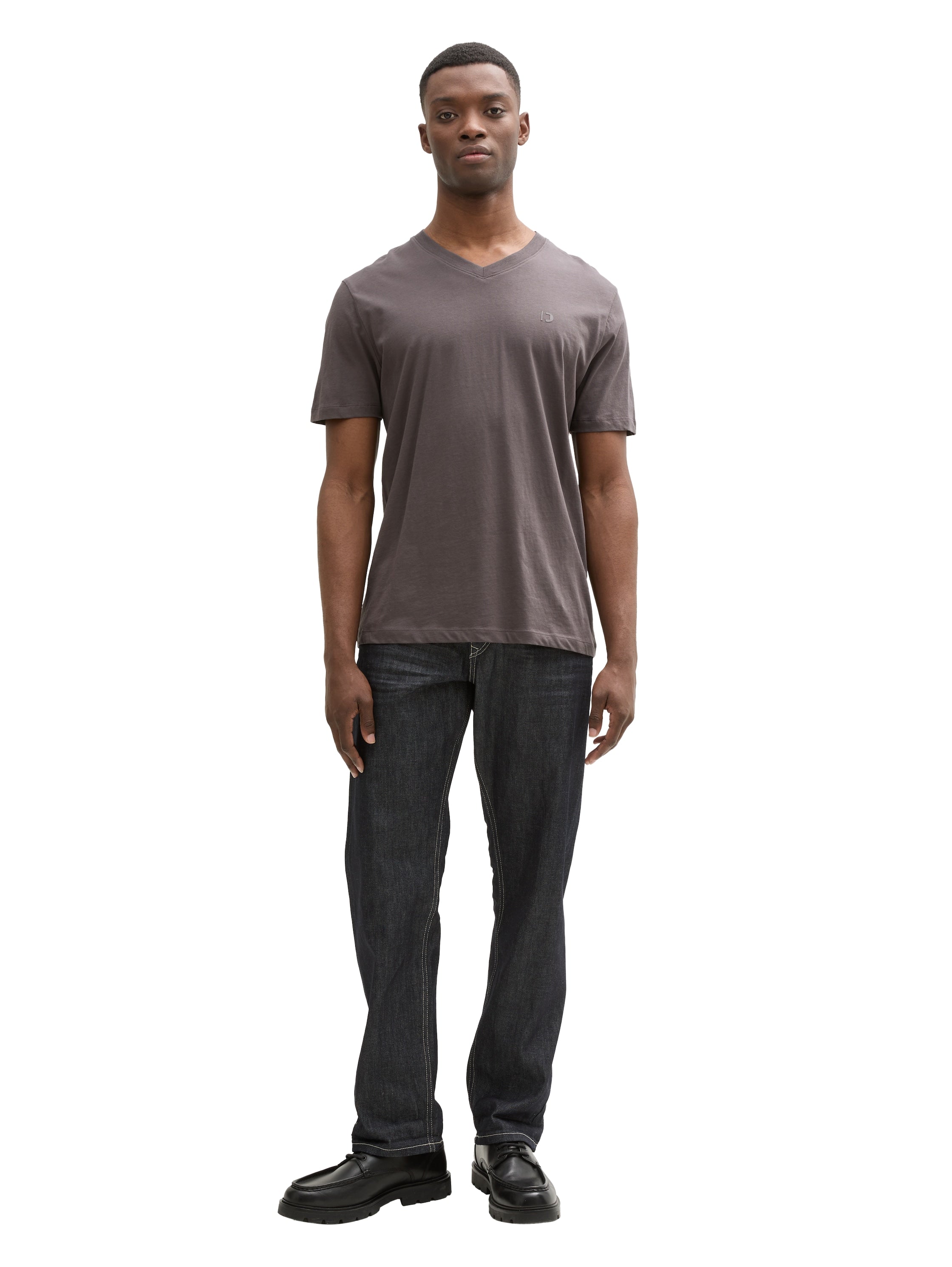 Tom Tailor Denim Male T-Shirt Herren Schwarz
