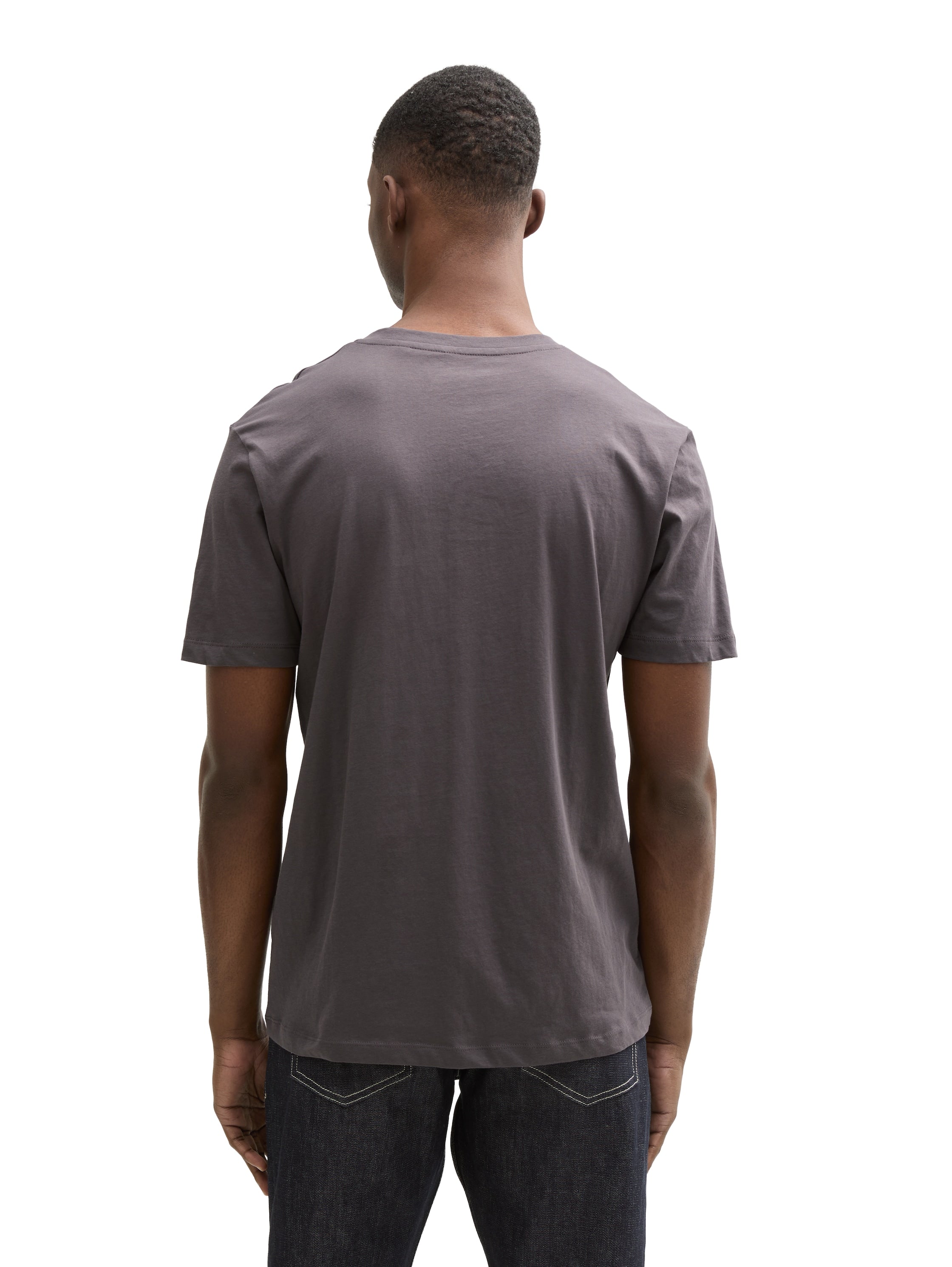 Tom Tailor Denim Male T-Shirt Herren Schwarz