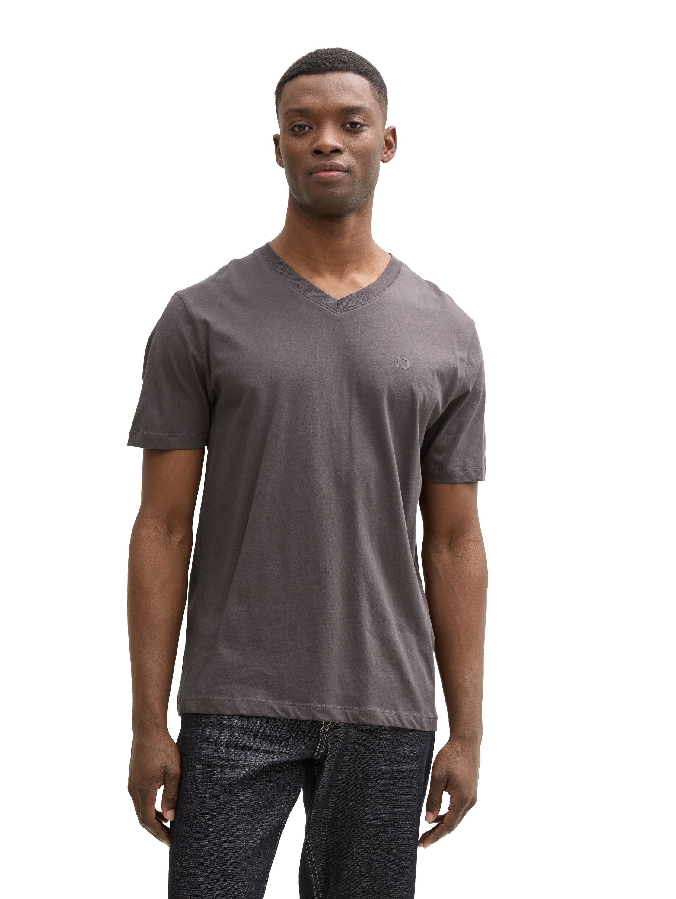 Tom Tailor Denim Male T-Shirt Herren Schwarz