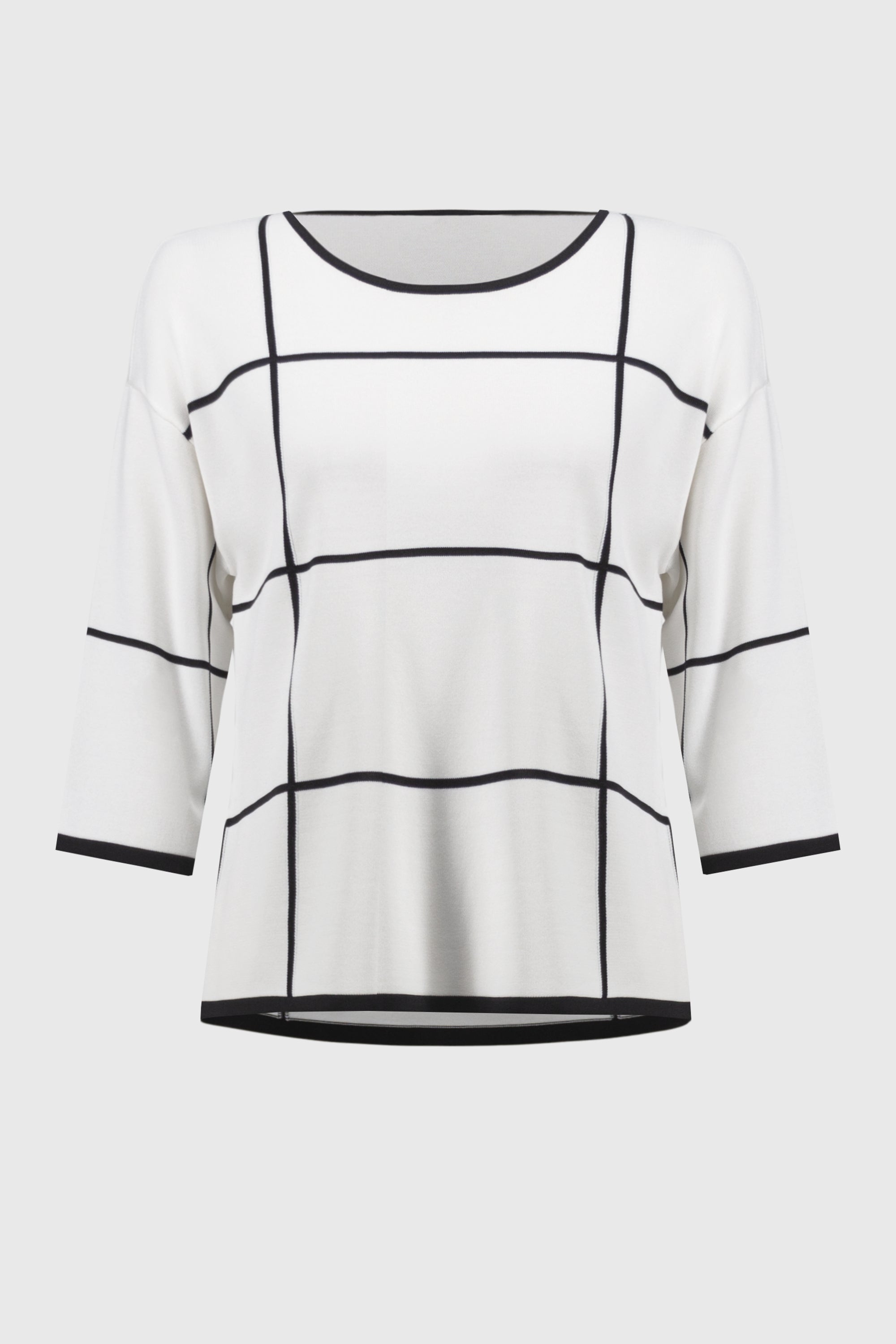 Moderner Damen Pullover Rundhalsausschnitt Dreiviertelärmel