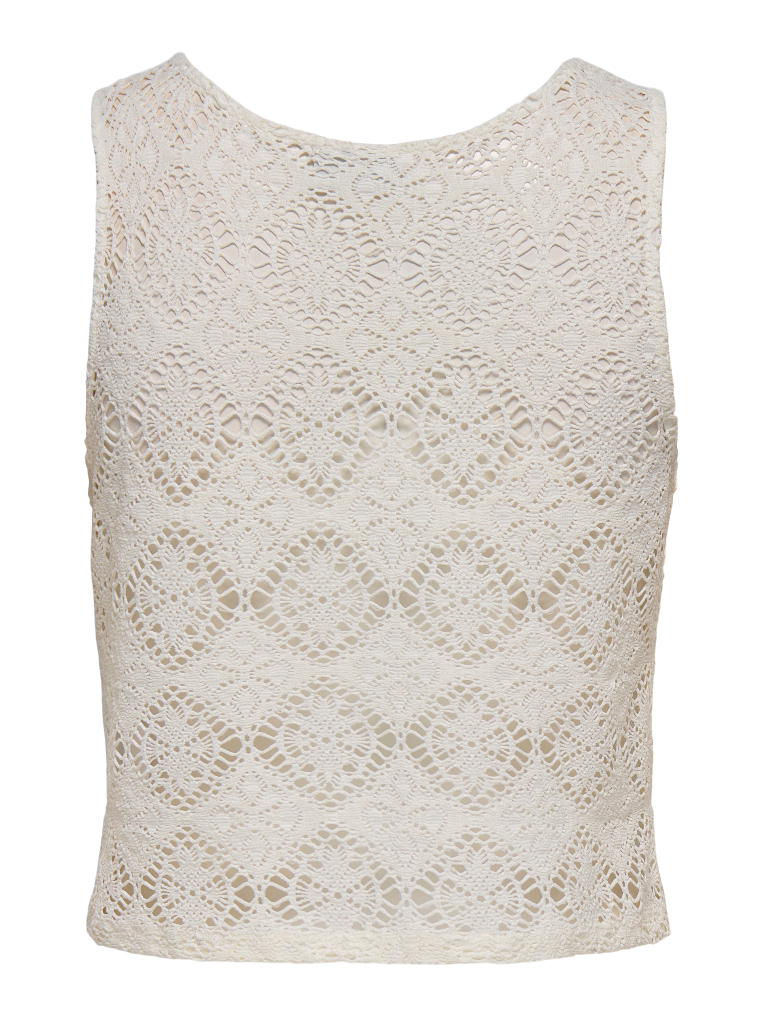 JDY Top Damen Leichtes Spitzen Rundhals Top