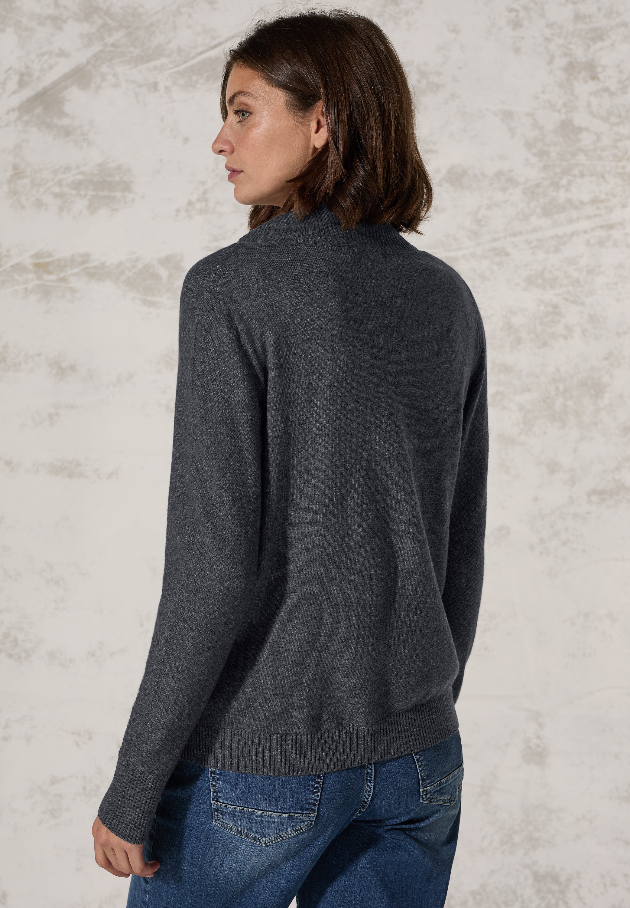 CECIL Struktur-Cardigan Damen Grau