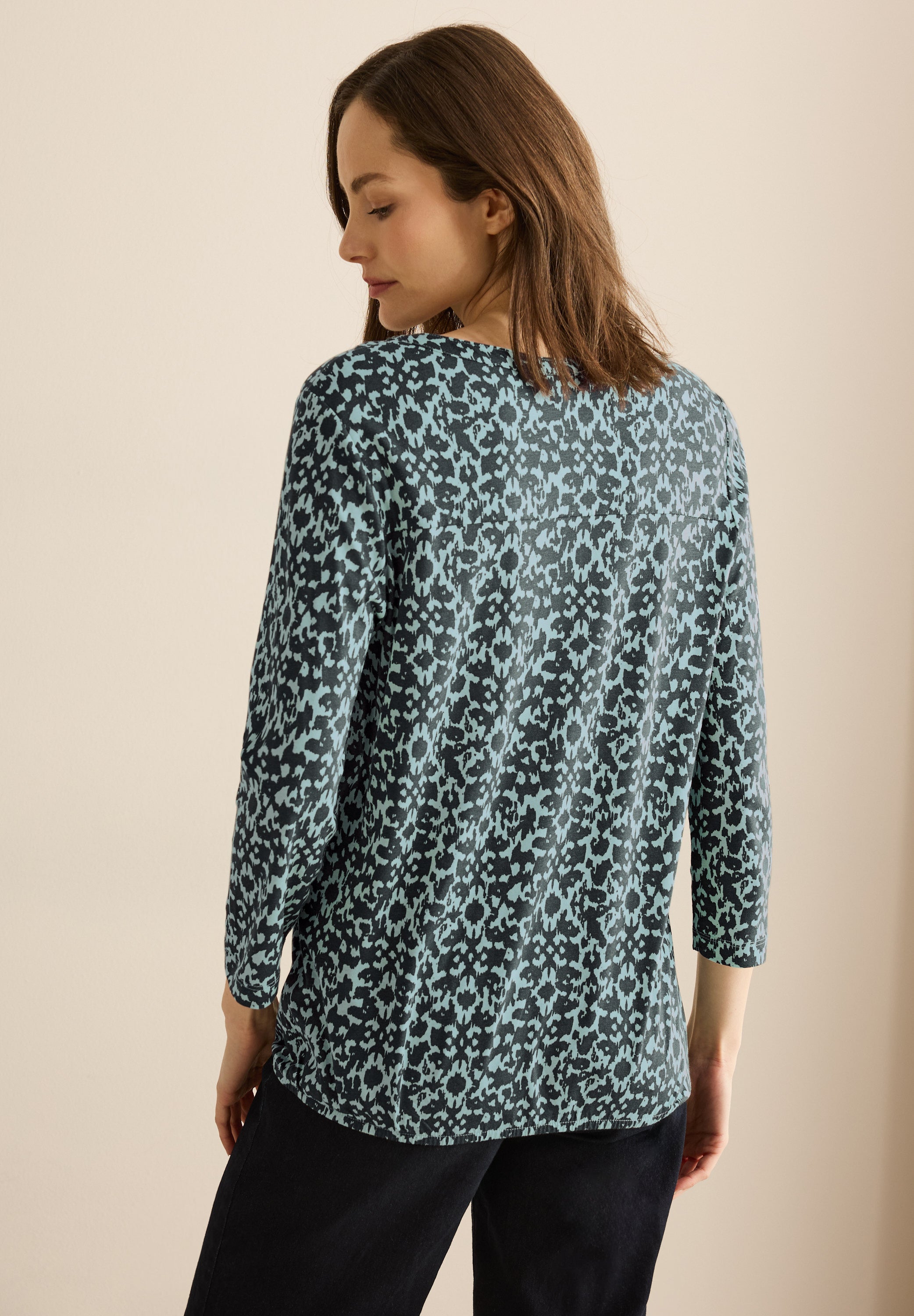 CECIL Tunika-Shirt Damen Minimal Print 3/4-Arm