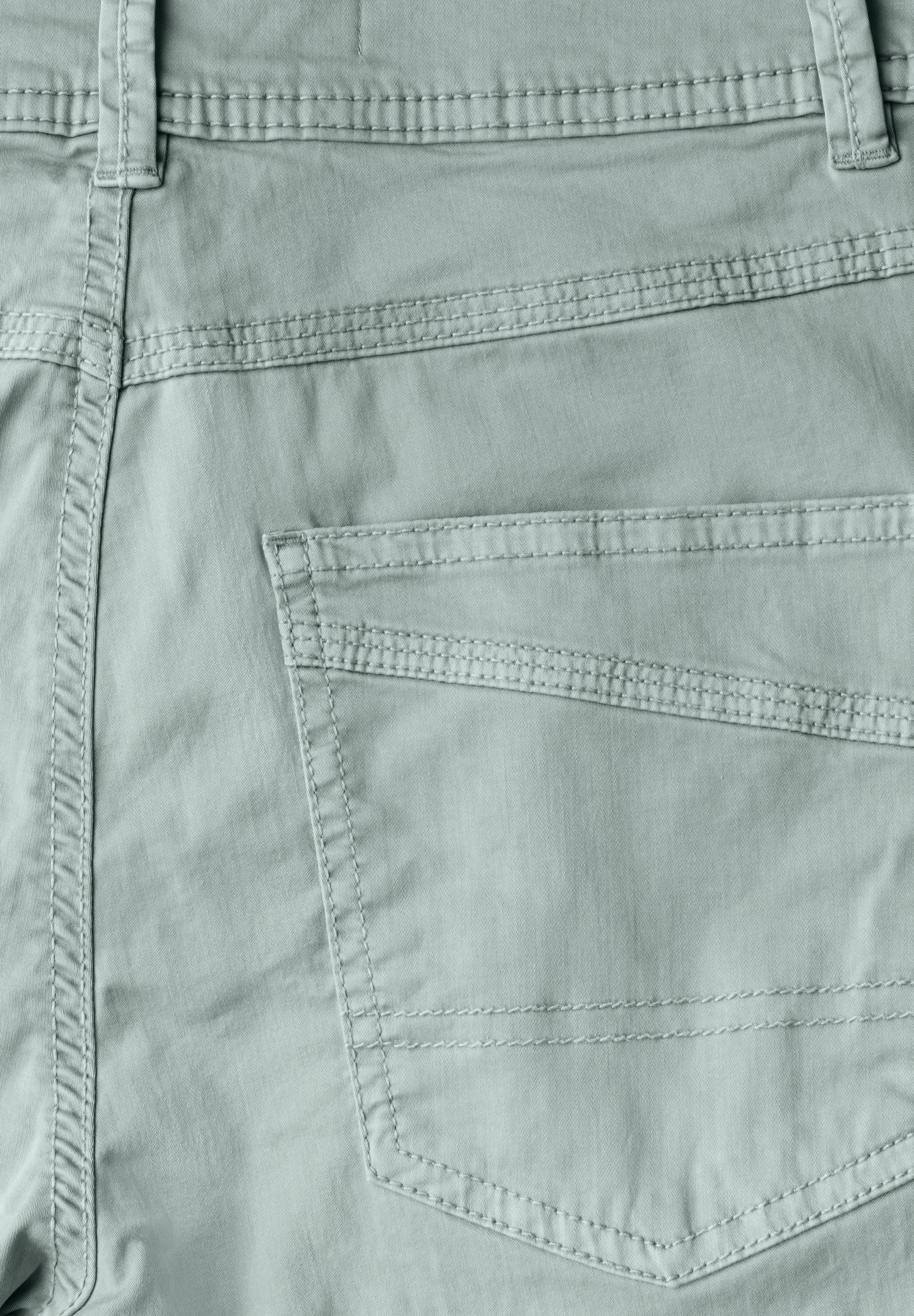 CECIL Casual Fit Hose Damen Slim Legs Mid Waist Washed Optik