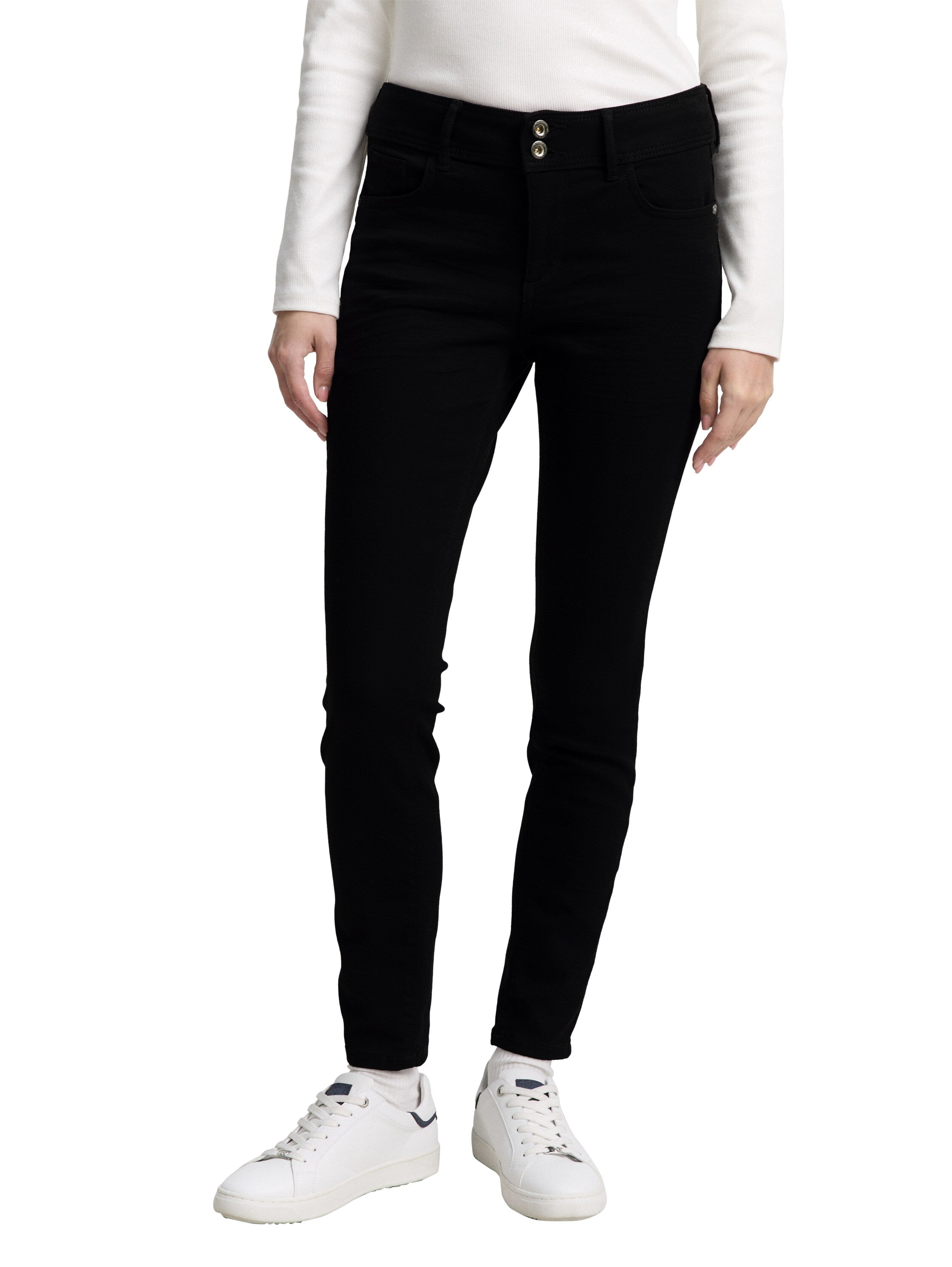 Tom Tailor Damen Jeans Skinny Fit Five-Pocket Dunkelblau