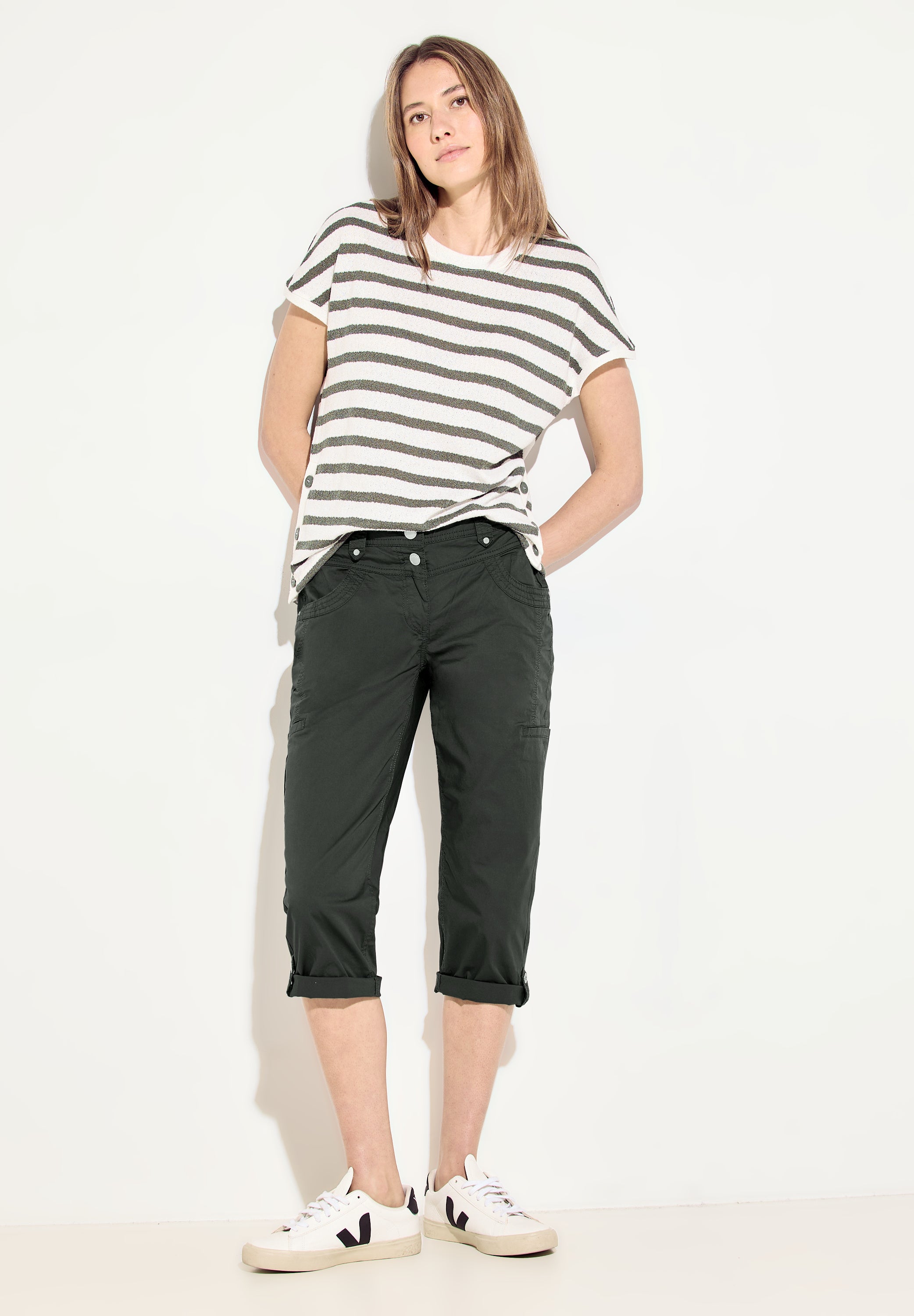 CECIL Papertouch 3/4 Cargohose Damen mit Turn-Up