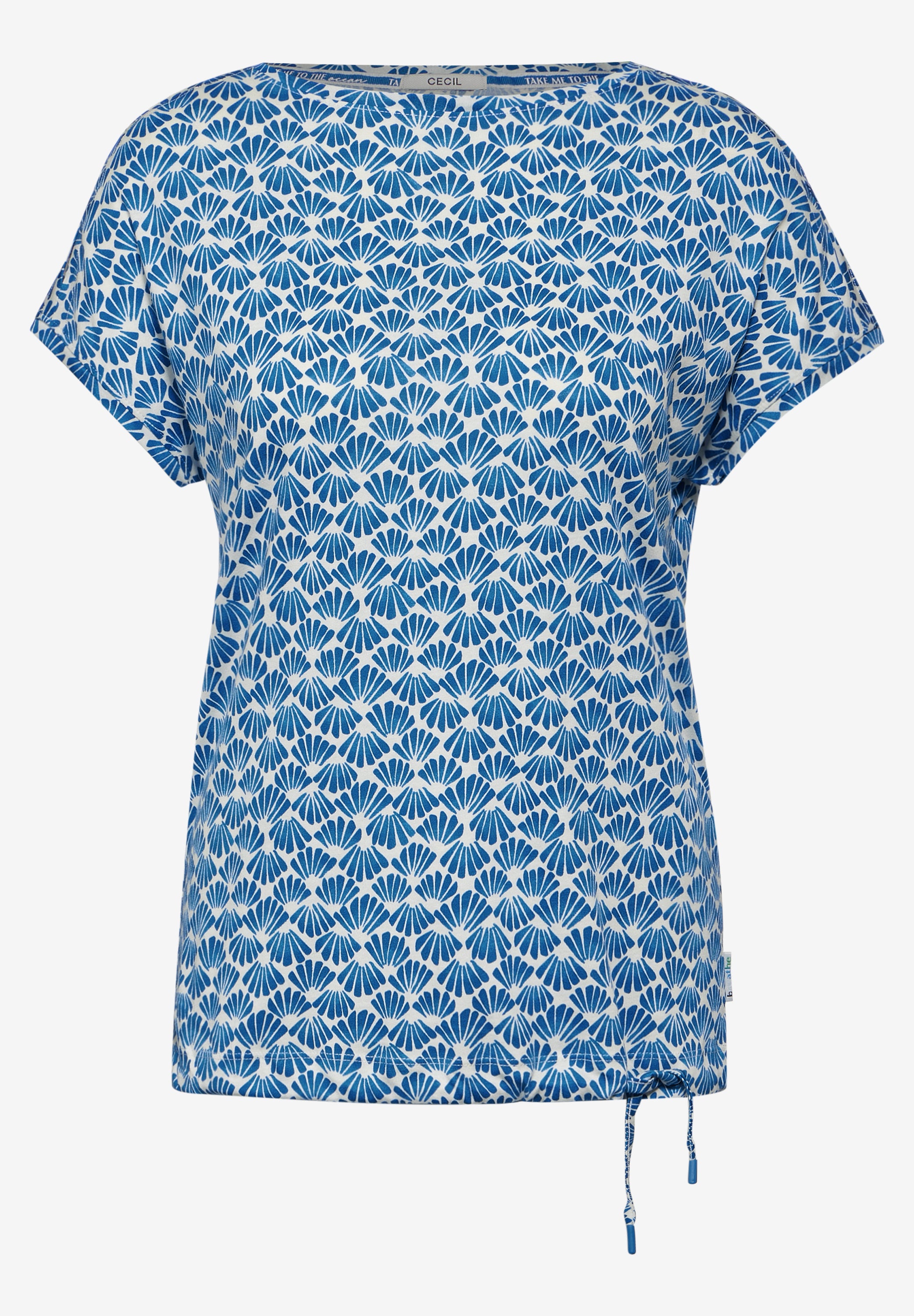 CECIL Luftiges T-Shirt mit Print für Damen in Blau