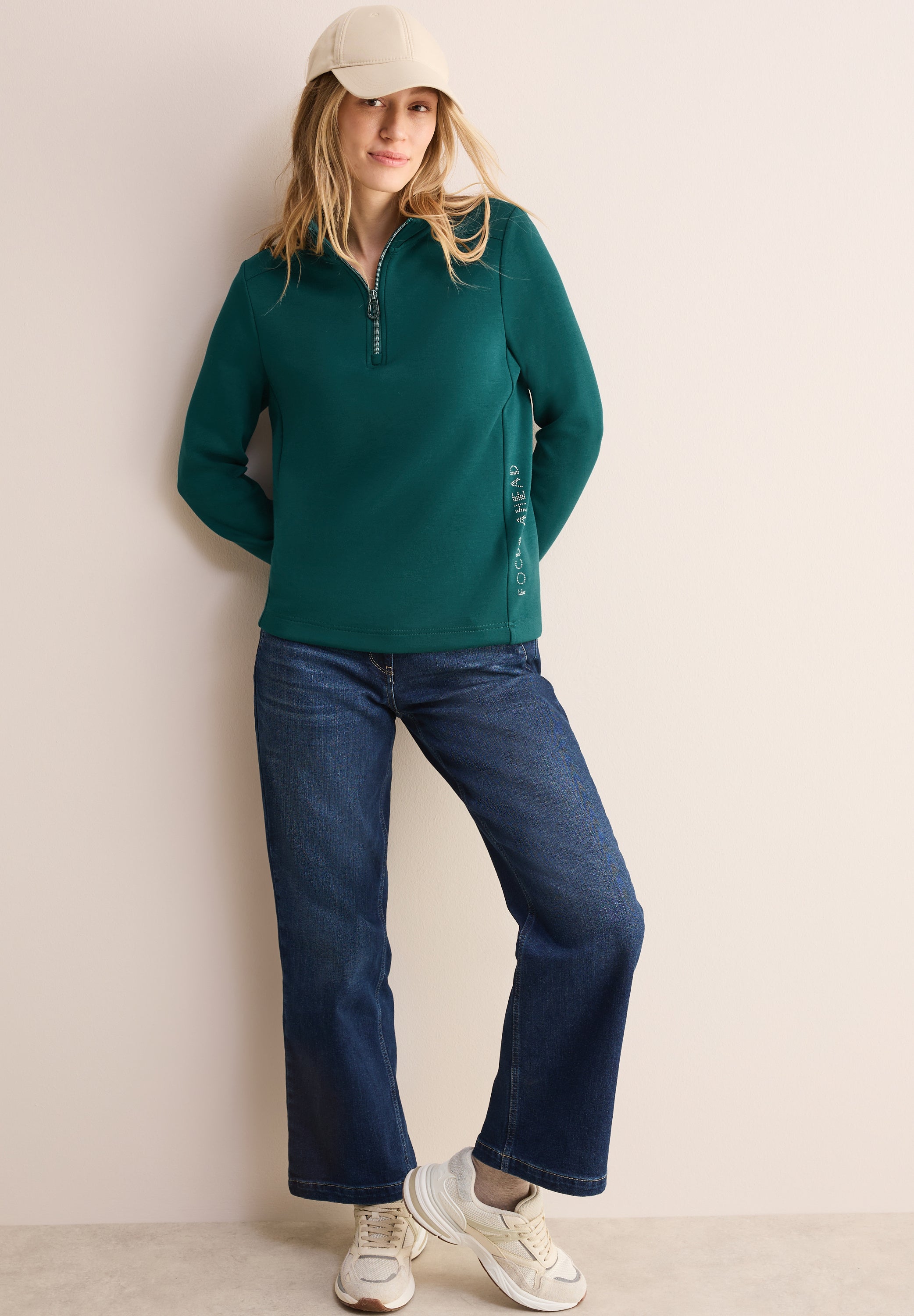 CECIL Langarmshirt Damen Bequemer Viskosemix Stretchanteil