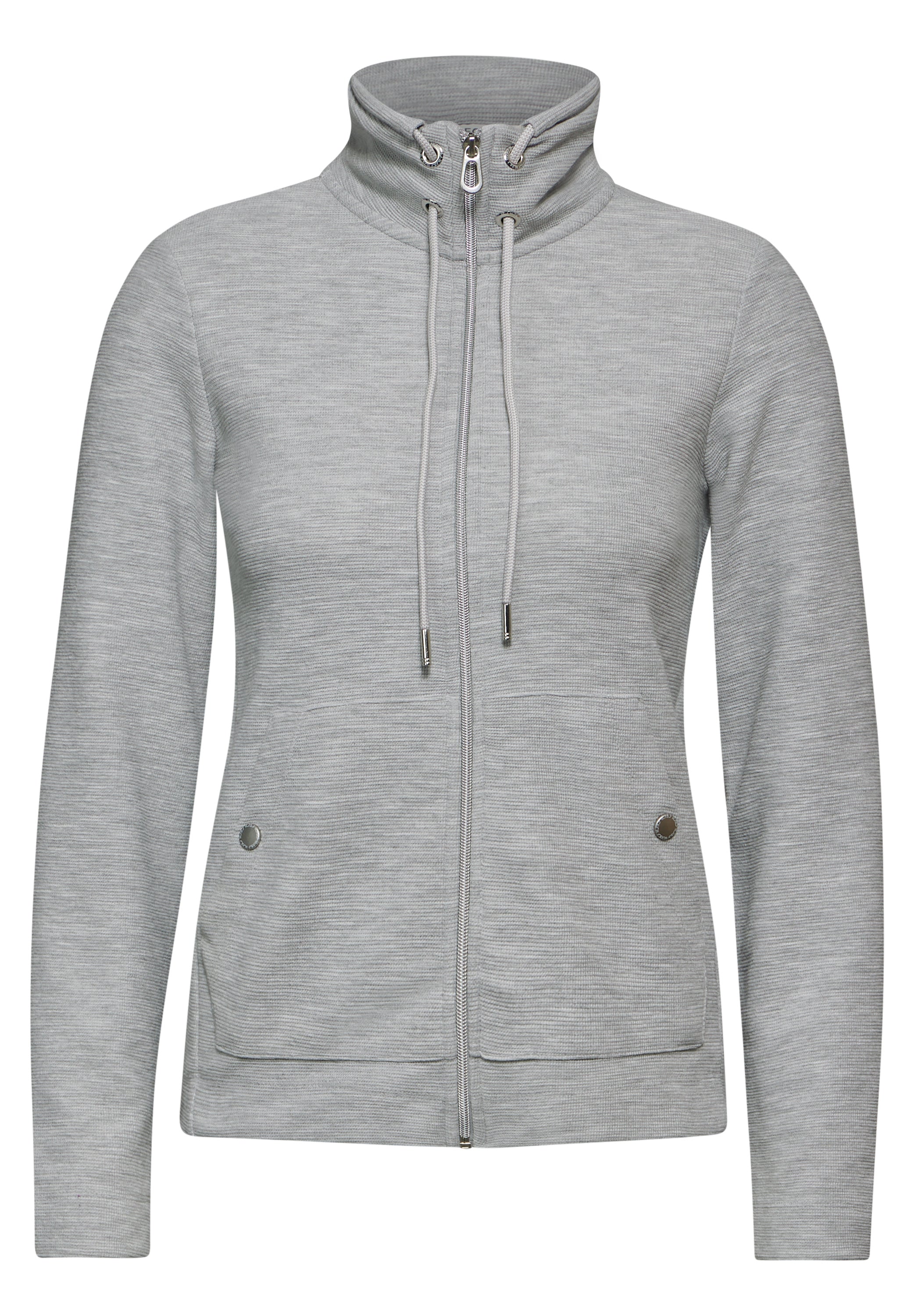 CECILDamen Leichte Sweatjacke mit Tunnelzug Aufgesetzte Taschen