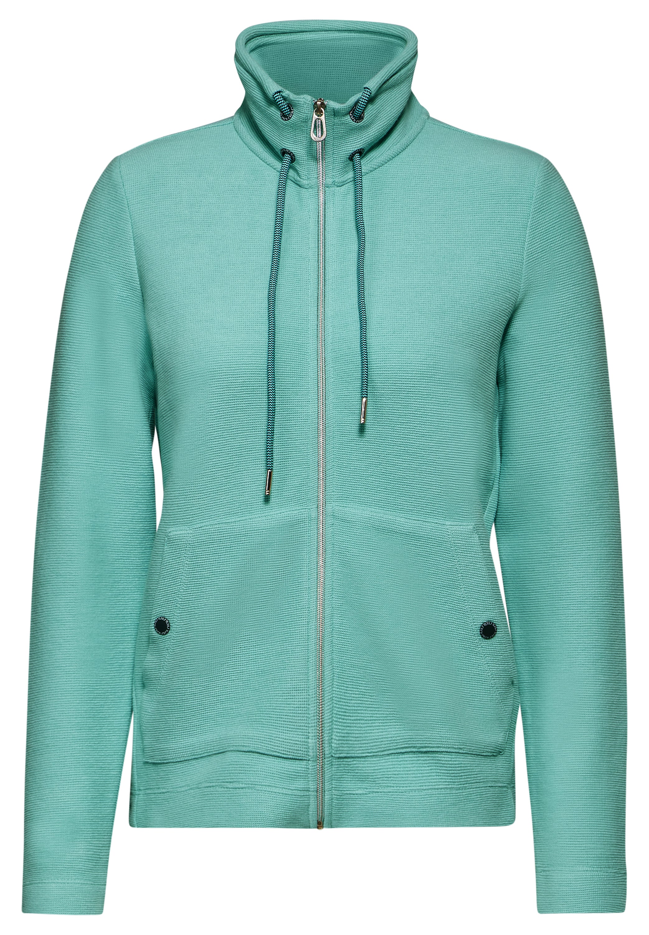CECILDamen Leichte Sweatjacke mit Tunnelzug Aufgesetzte Taschen