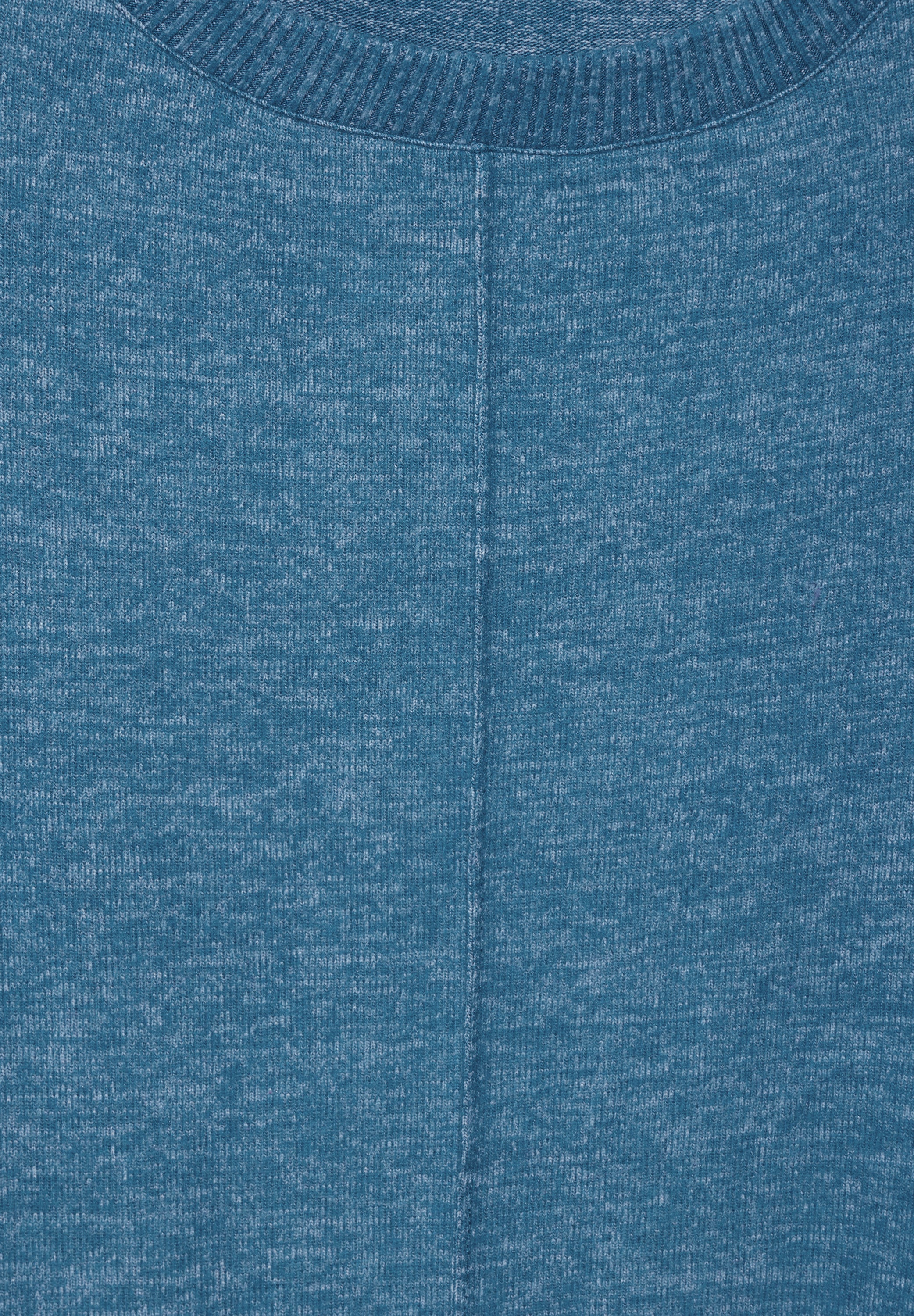 CECIL Langarmshirt Damen Melange Rundhalsausschnitt Elastischer Saum <br>