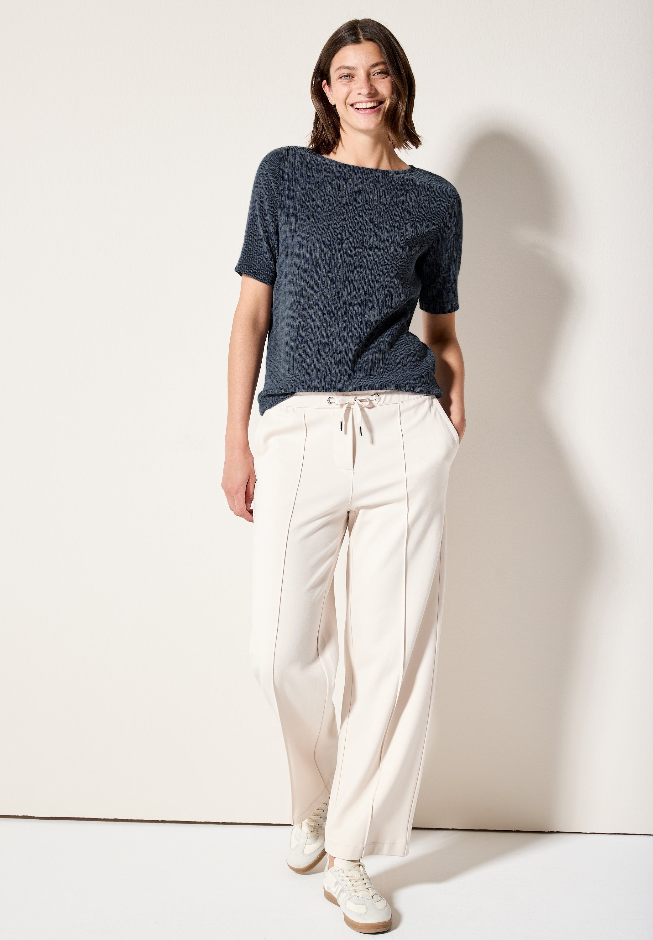 CECIL Crepe T-Shirt Damen rain