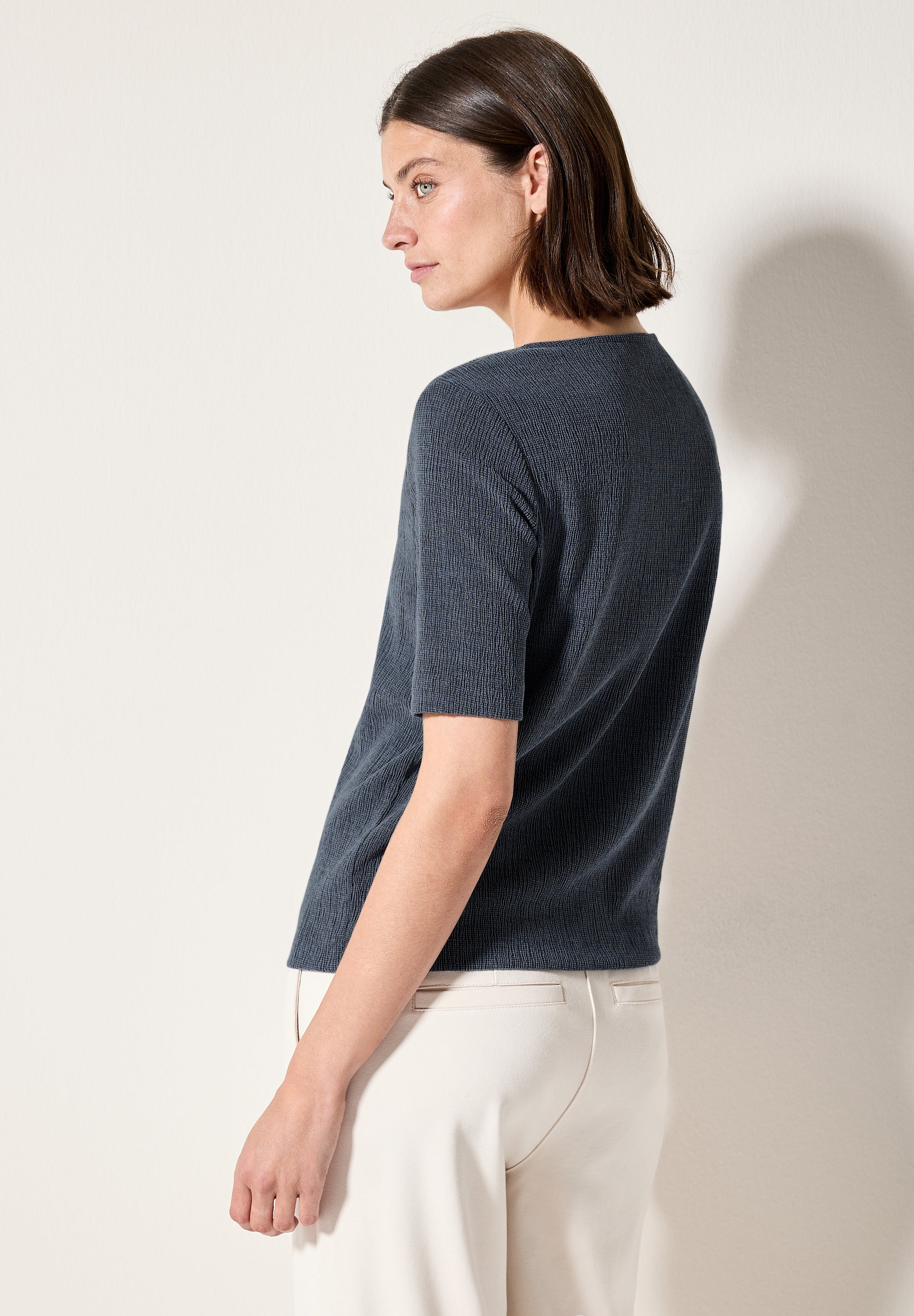CECIL Crepe T-Shirt Damen rain