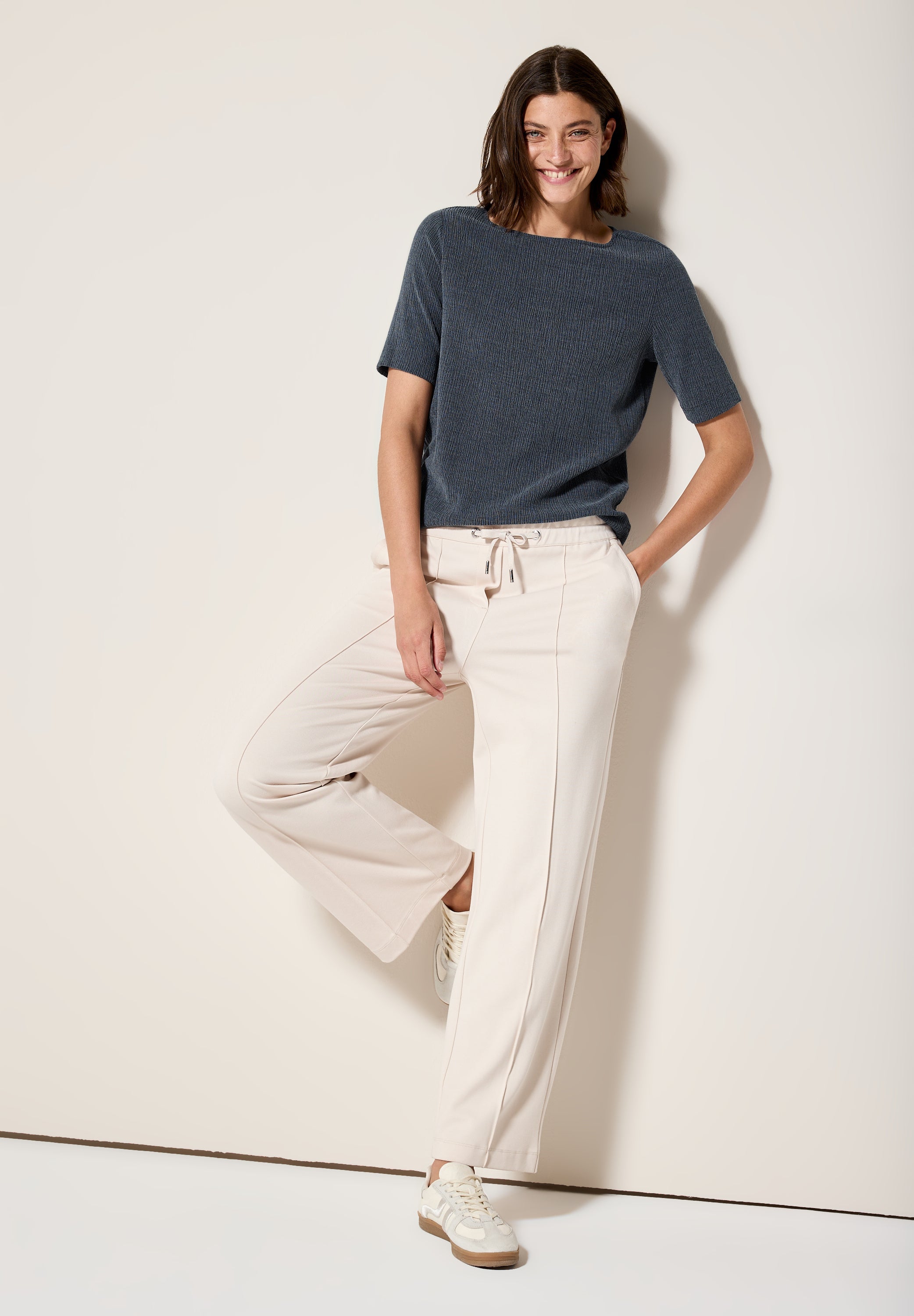 CECIL Crepe T-Shirt Damen rain