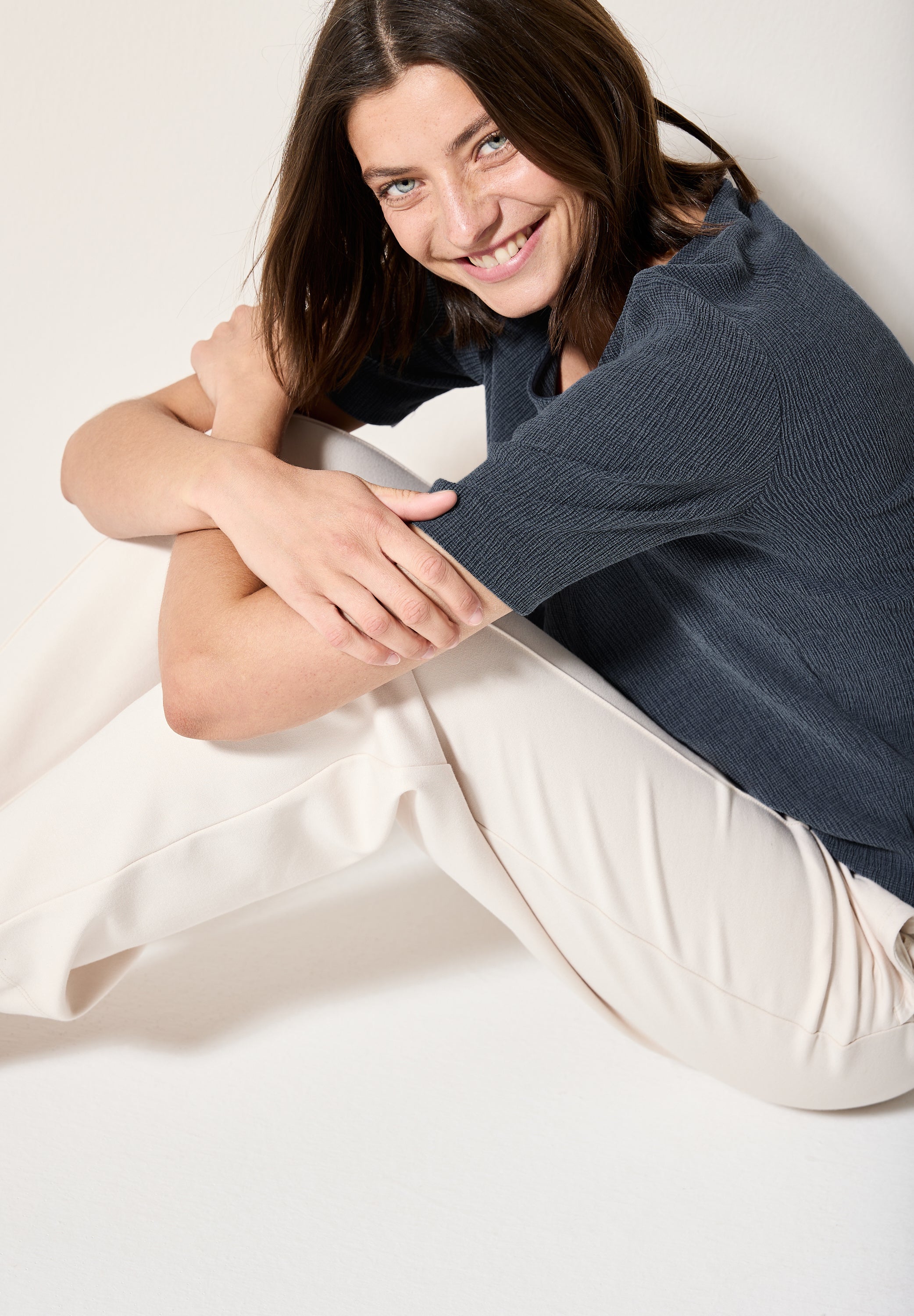 CECIL Crepe T-Shirt Damen rain