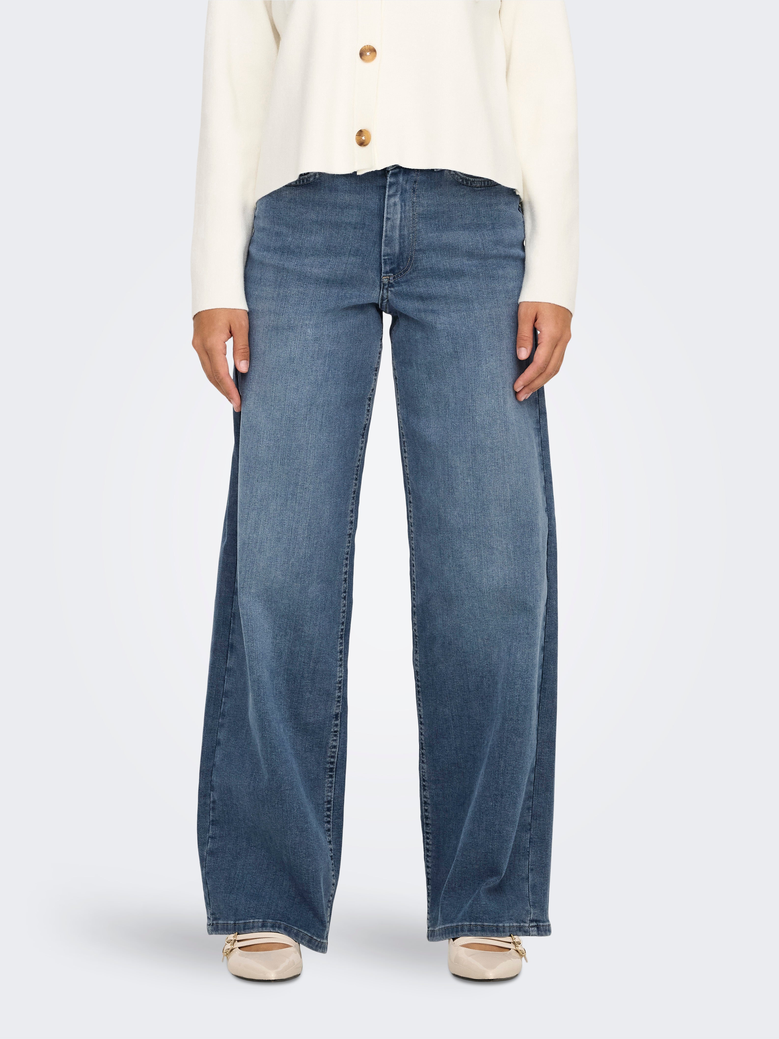 Bestseller Wide Fit Jeans Damen Bequeme Hohe Taille