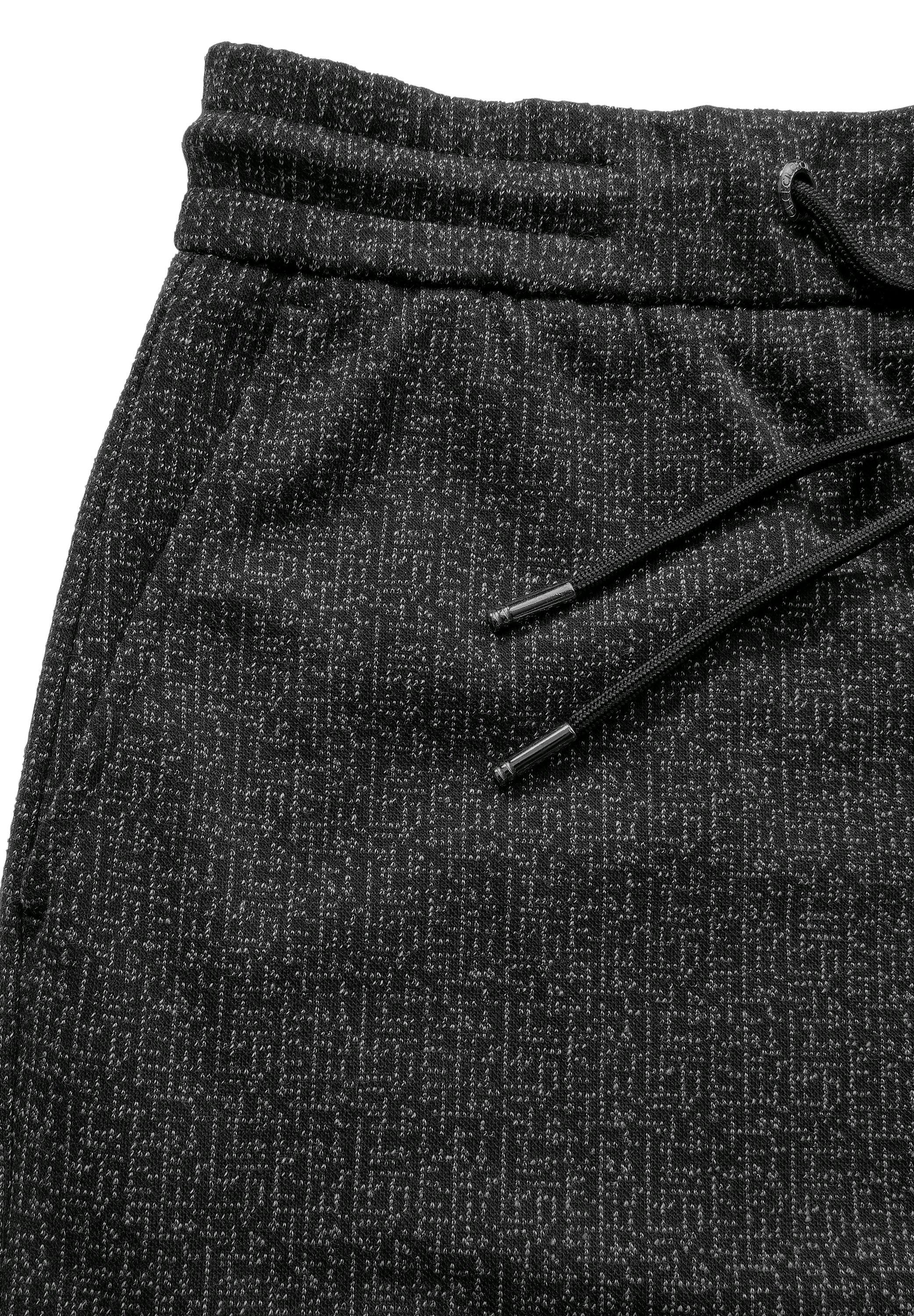 CECIL Knielanger Rock Damen Schwarz Stretch Materialmix