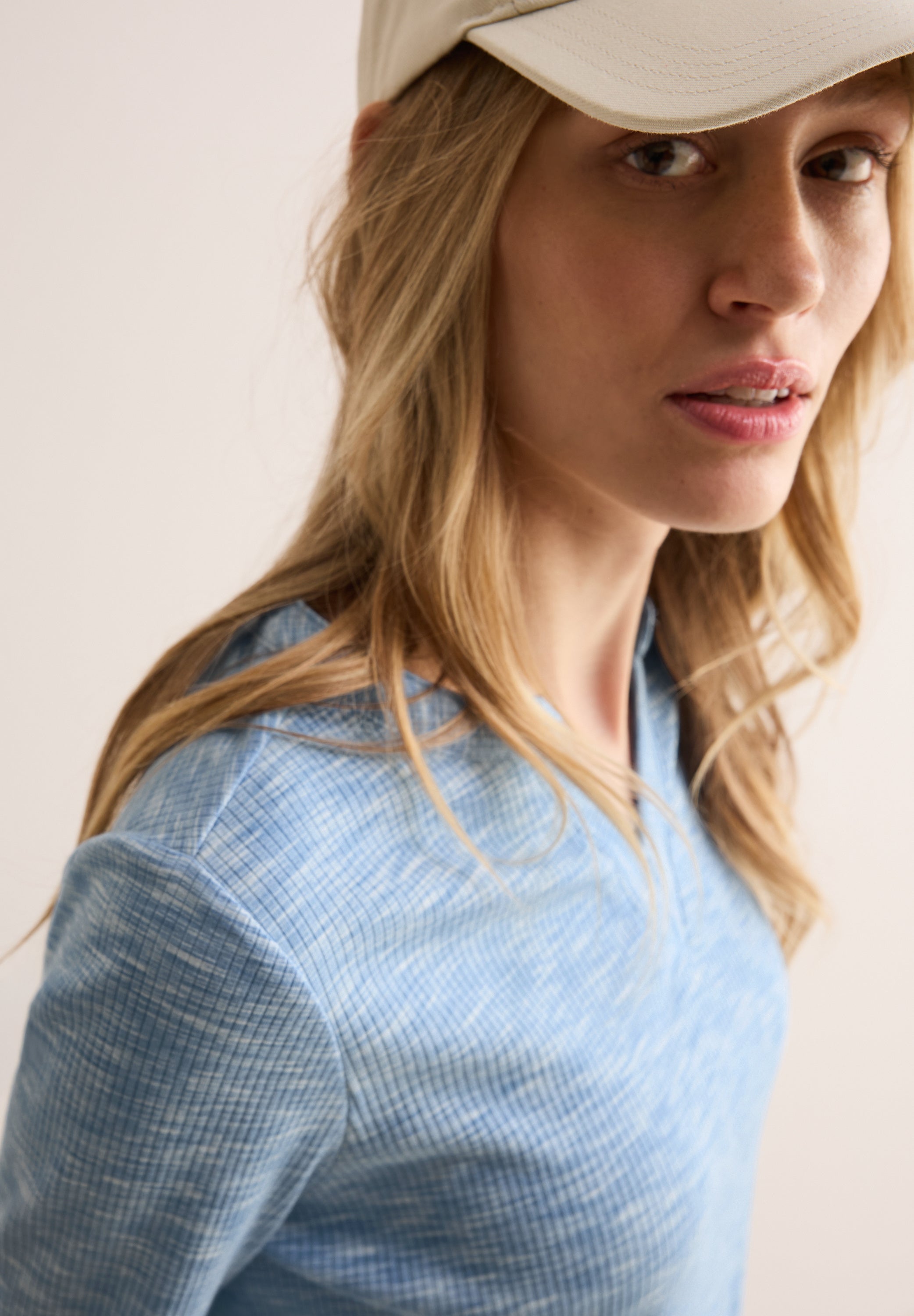 CECIL Shirt im Tunika-Look Damen Melange-Optik