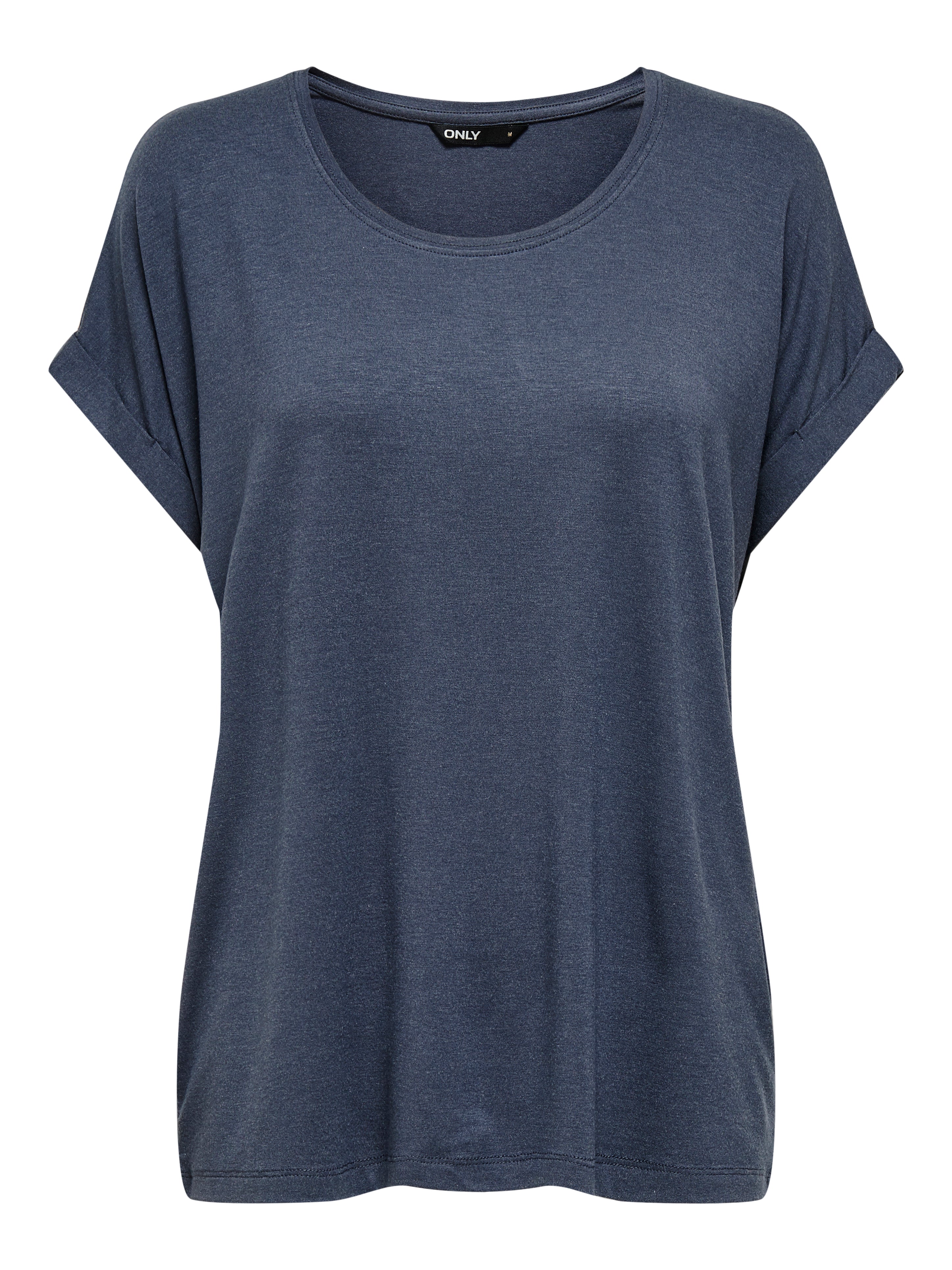 Bestseller Top Damen Rundhals Kurzarm Schwarz<br>