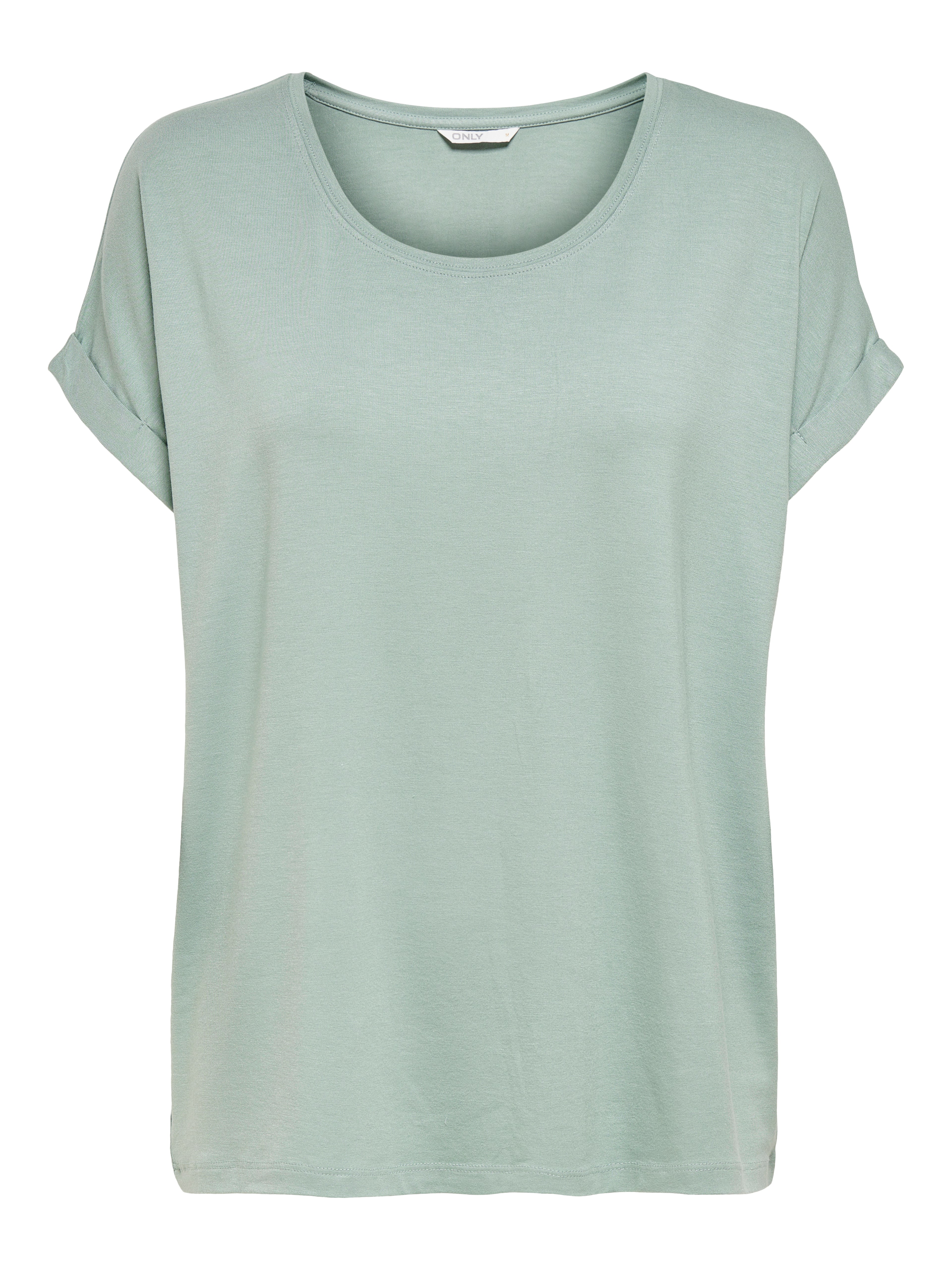 Bestseller Top Damen Rundhals Kurzarm Schwarz<br>