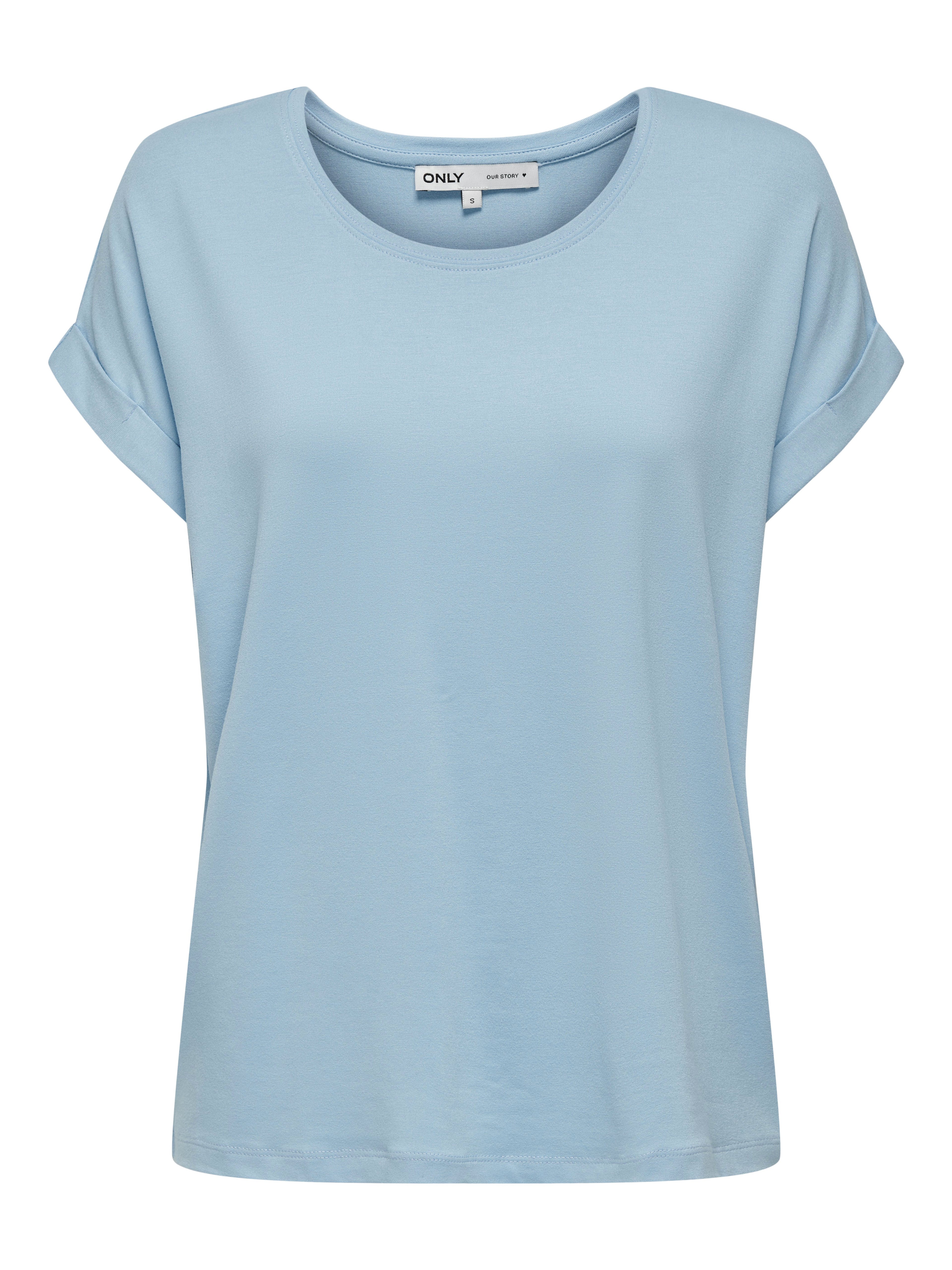 Bestseller Top Damen Rundhals Kurzarm Schwarz<br>