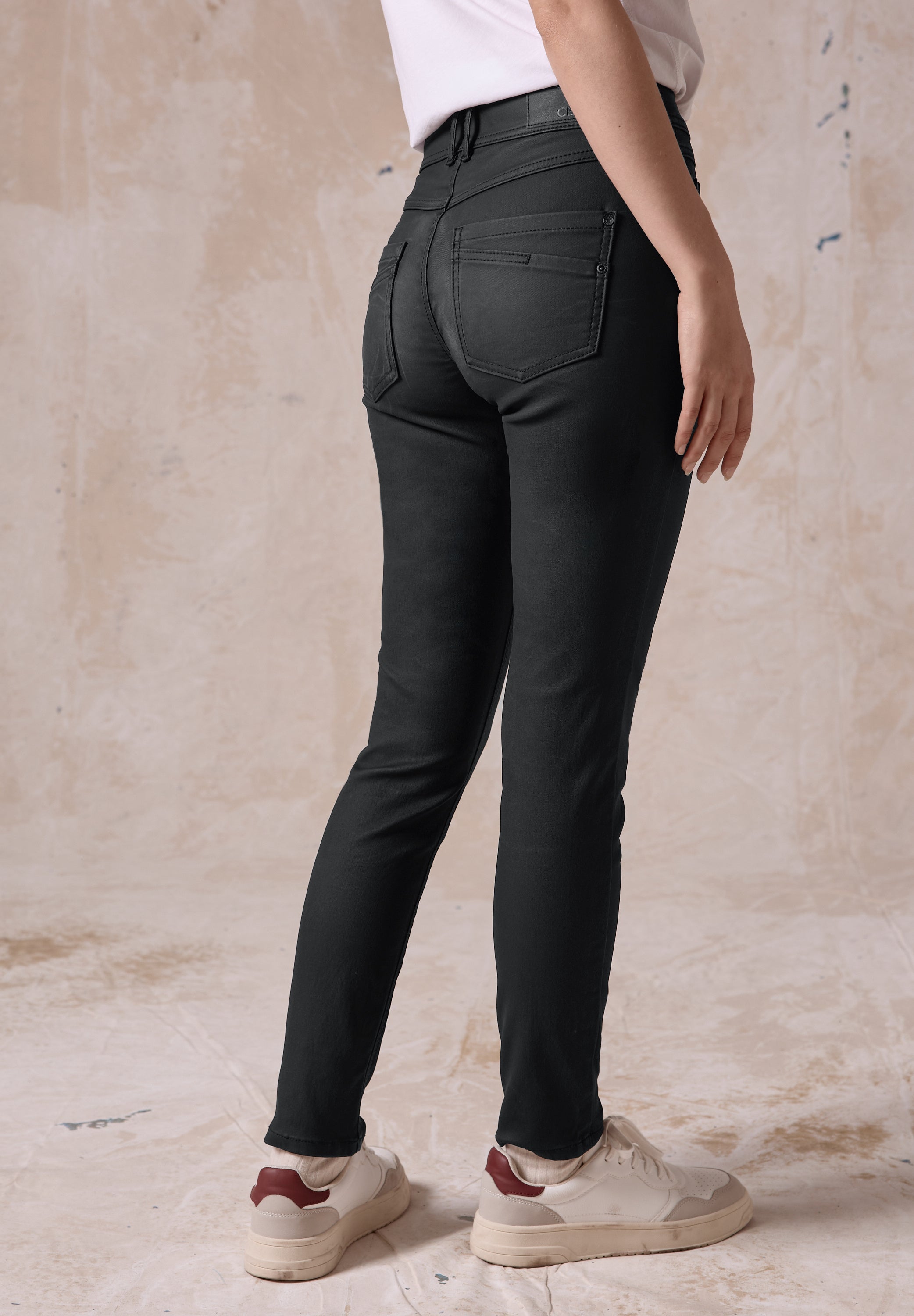 CECIL Coated Hose Damen Schwarz