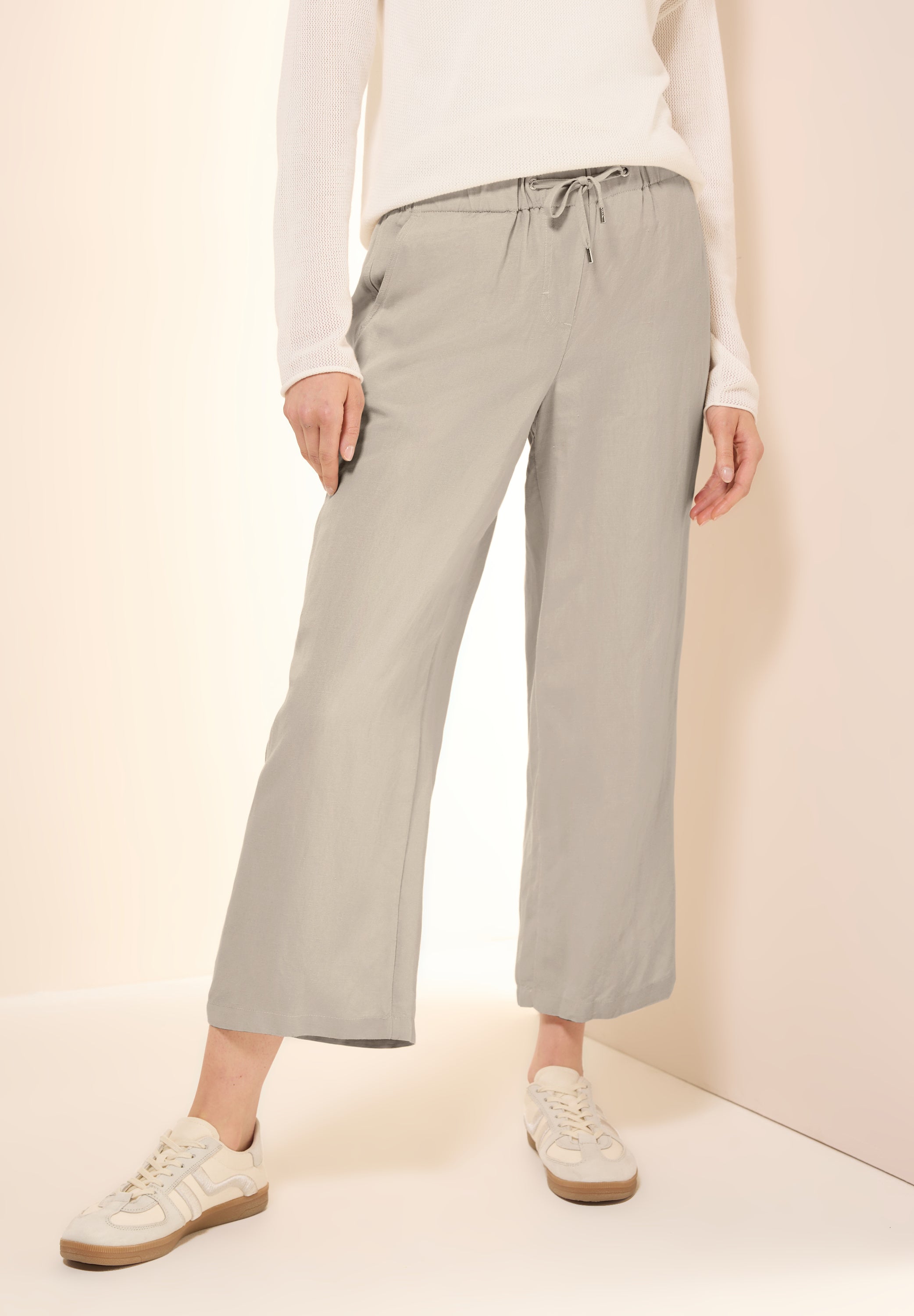CECIL Loose Fit High Waist Damen Leinenhose