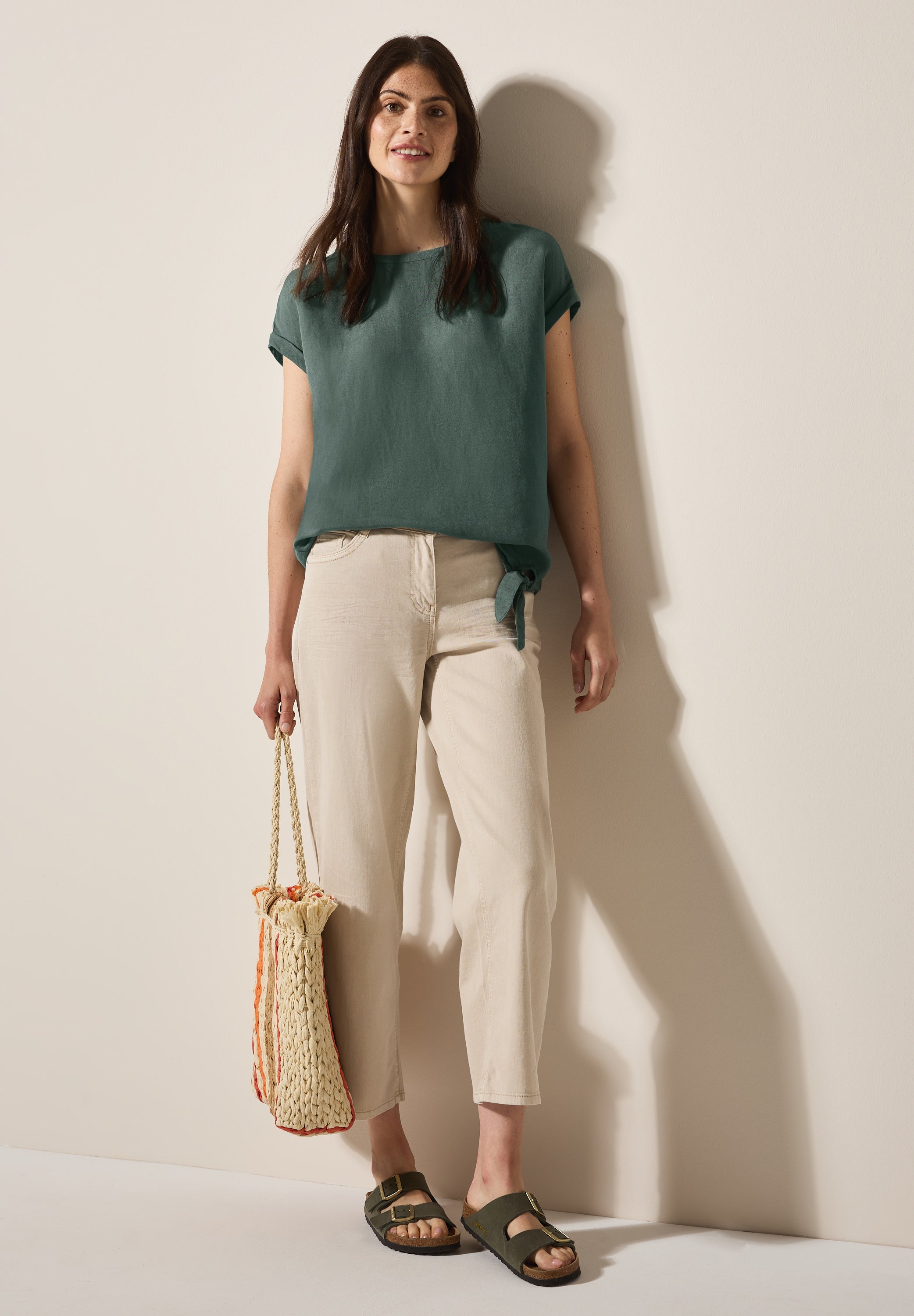CECIL Sommerbluse Damen lässiger Look Knotendetail