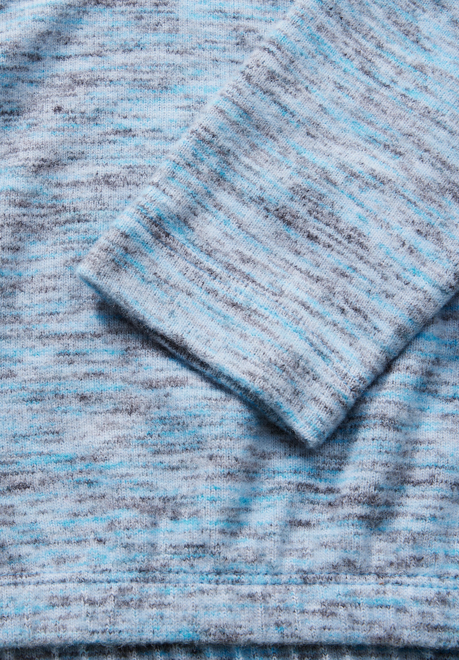 CECIL Langarm Damenshirt mit U-Boot-Ausschnitt und Melange-Look