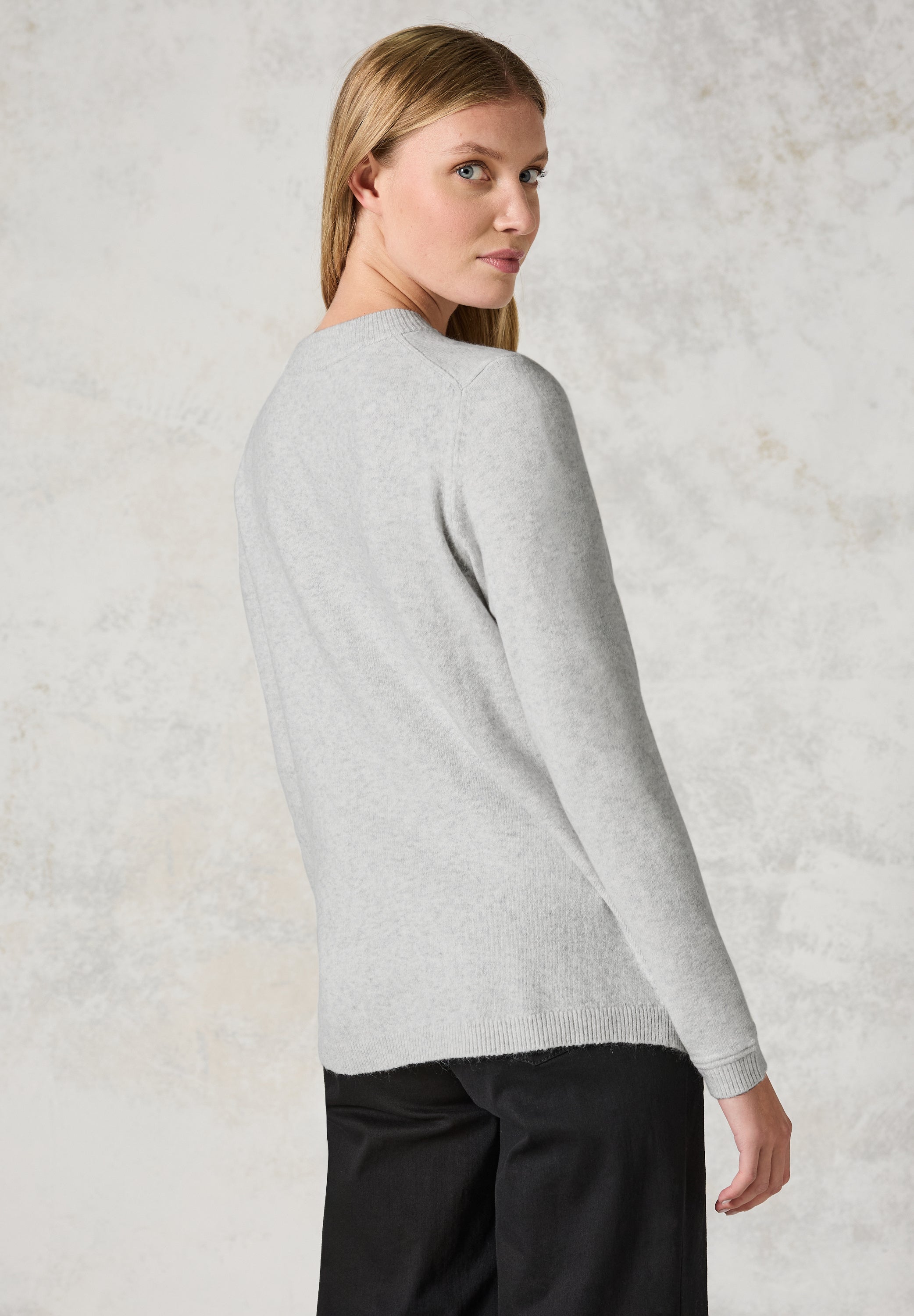 CECIL Feinstrickpullover Damen Dunkelgrau