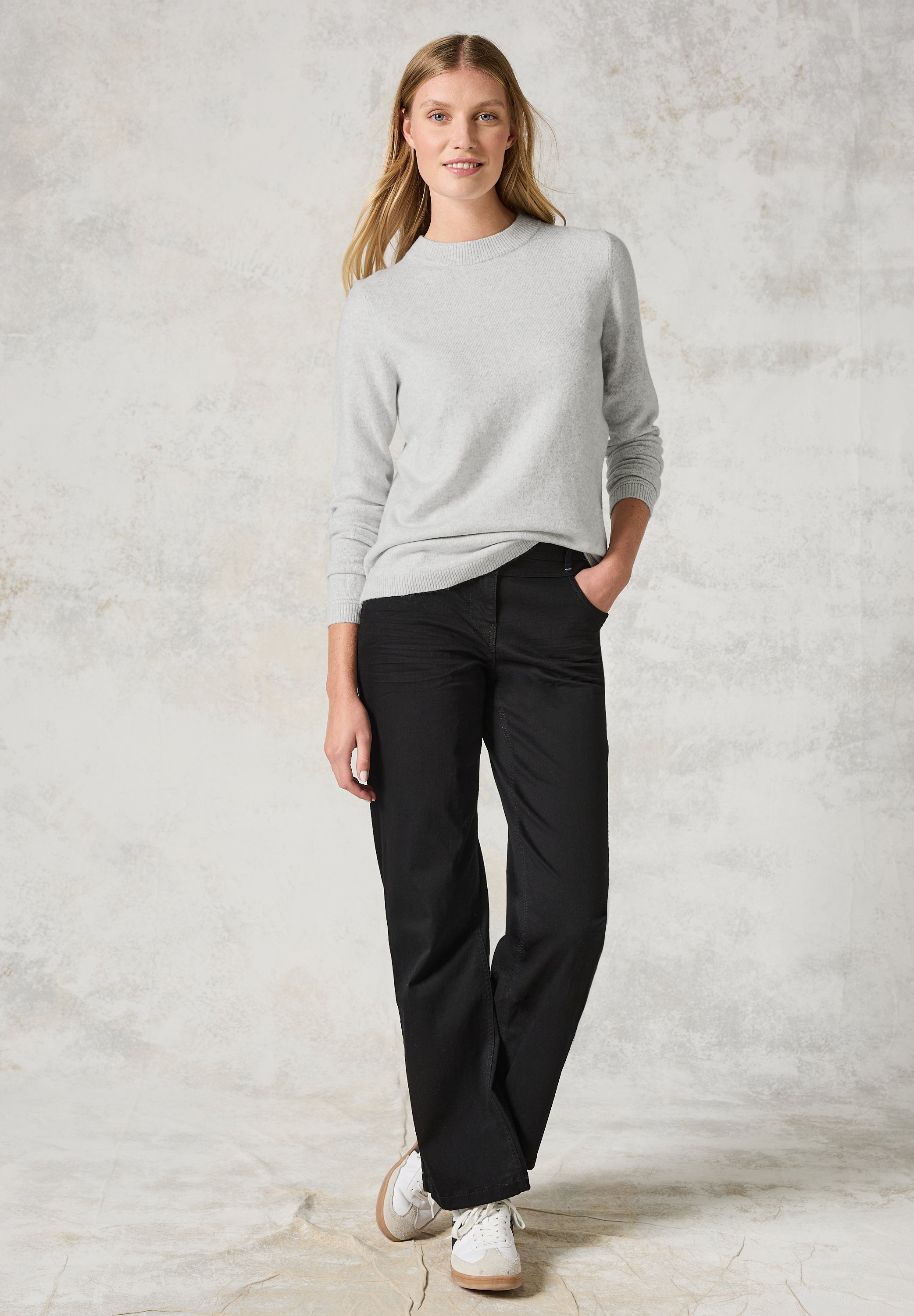 CECIL Feinstrickpullover Damen Dunkelgrau