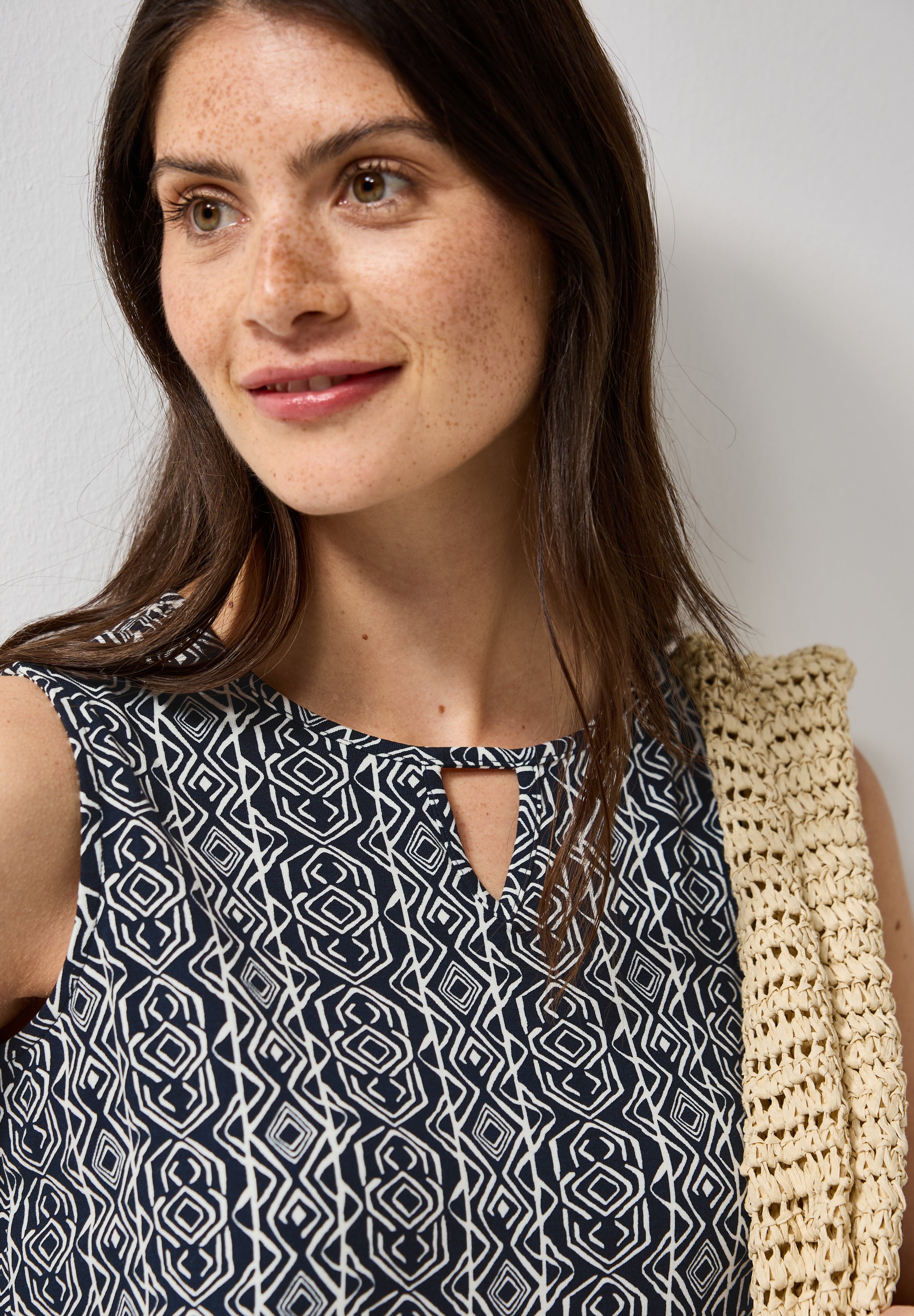 CECIL Ärmelloses Jersey-Kleid Damen mit Cut-Out