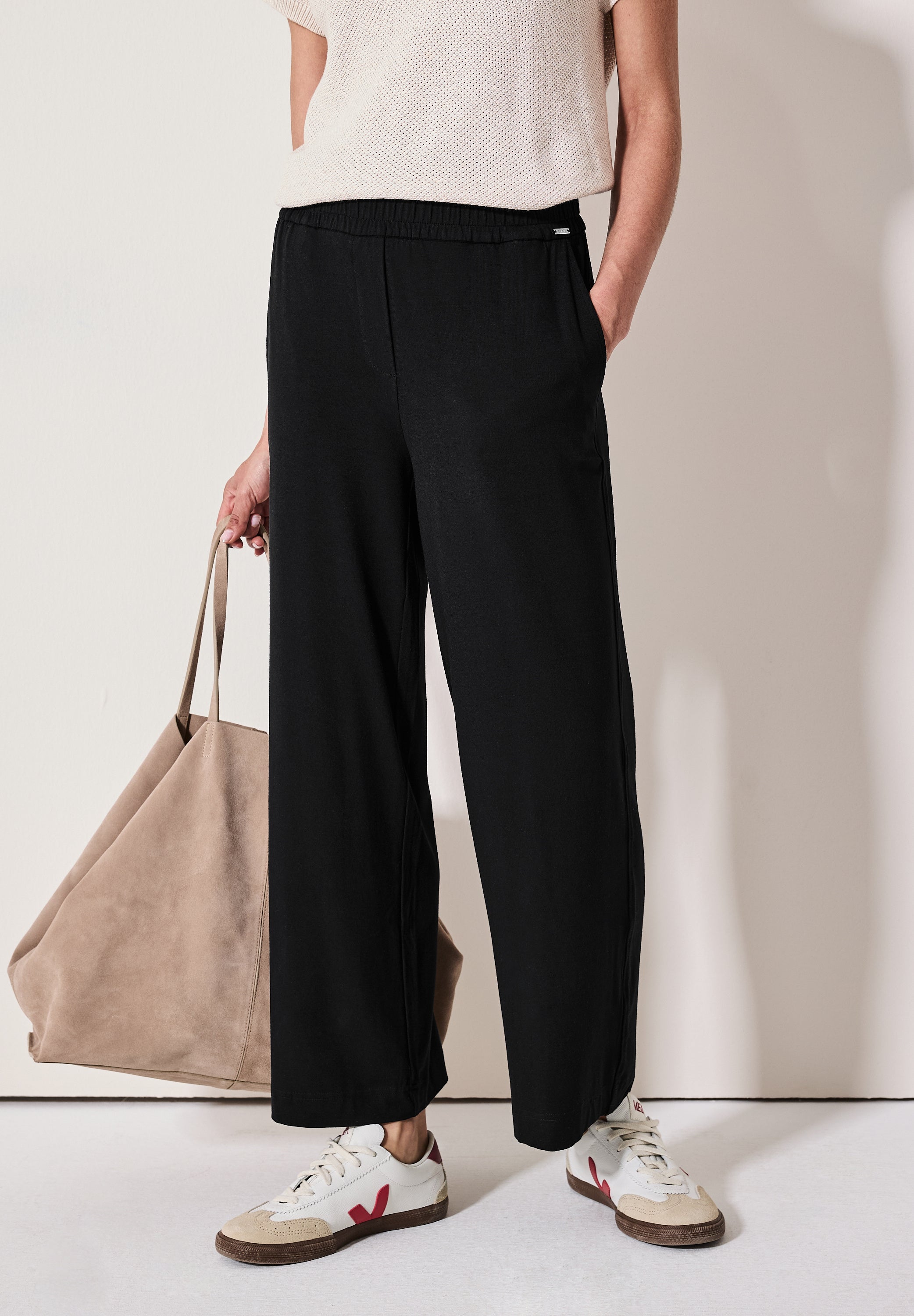 CECIL Culotte Damen High Waist Wide Leg Stretchhose