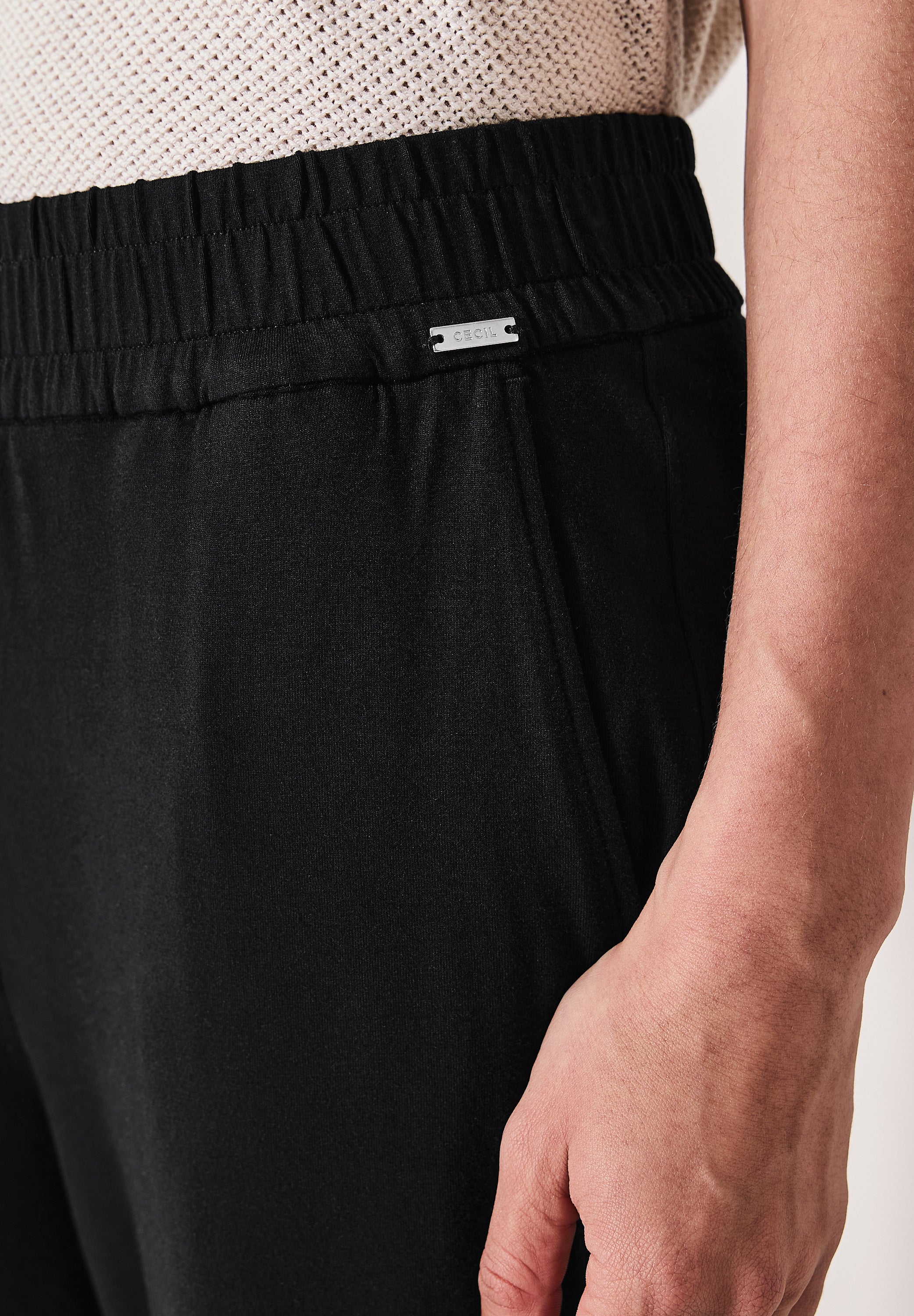 CECIL Culotte Damen High Waist Wide Leg Stretchhose