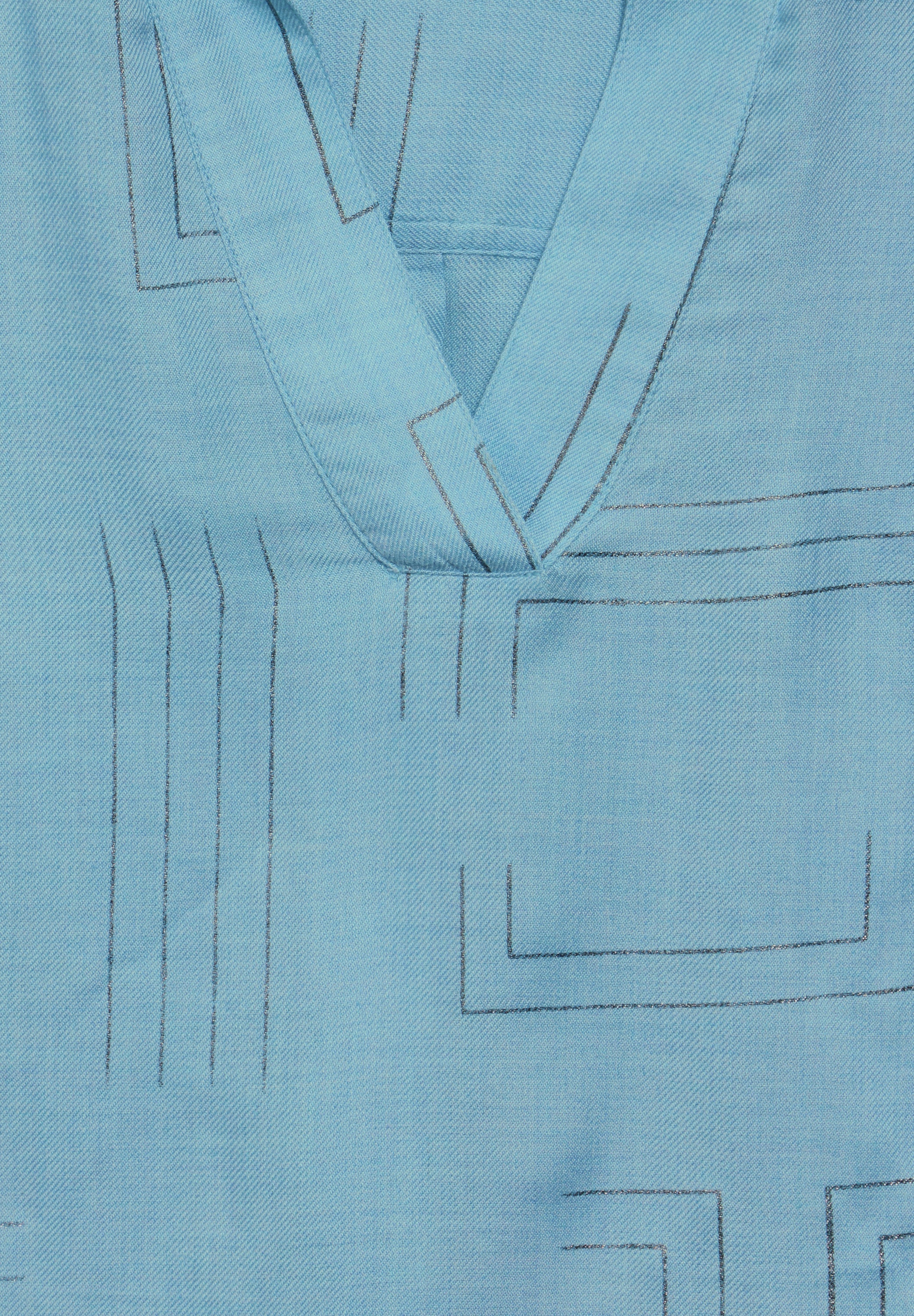 CECIL Bluse mit Folienprint Damen turquoise melange